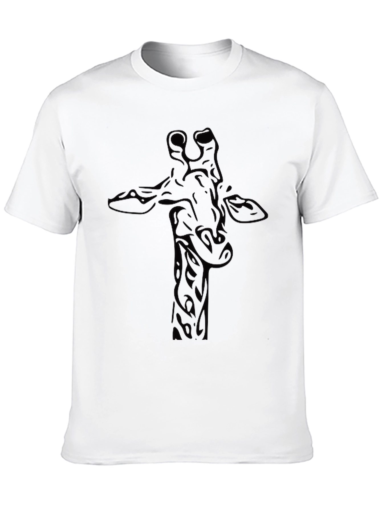 Black Giraffe Graphic Tee - Stylish Black T-Shirt view 10