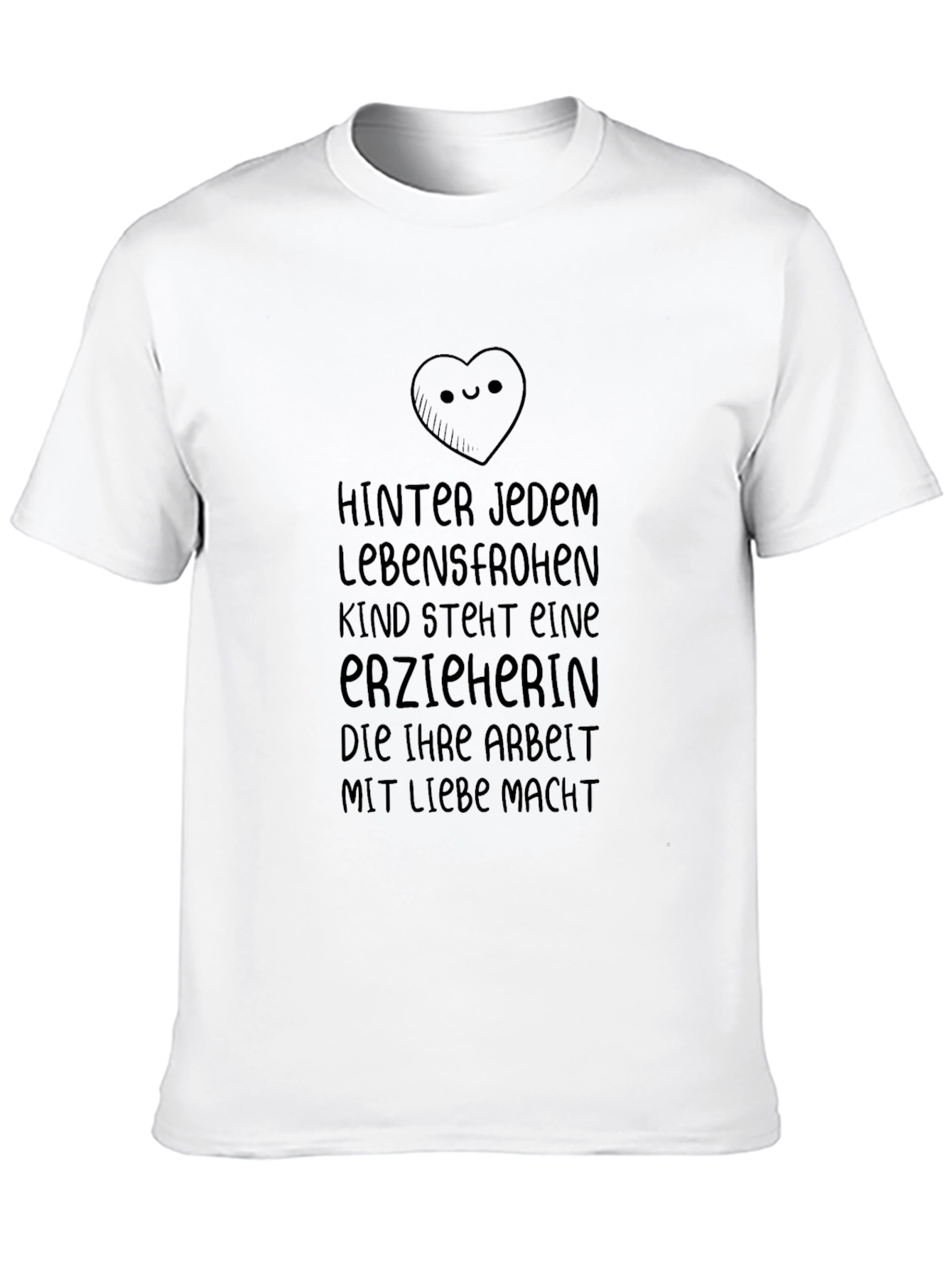 Black Black T-Shirt with "Erzieherin" Graphic view 10