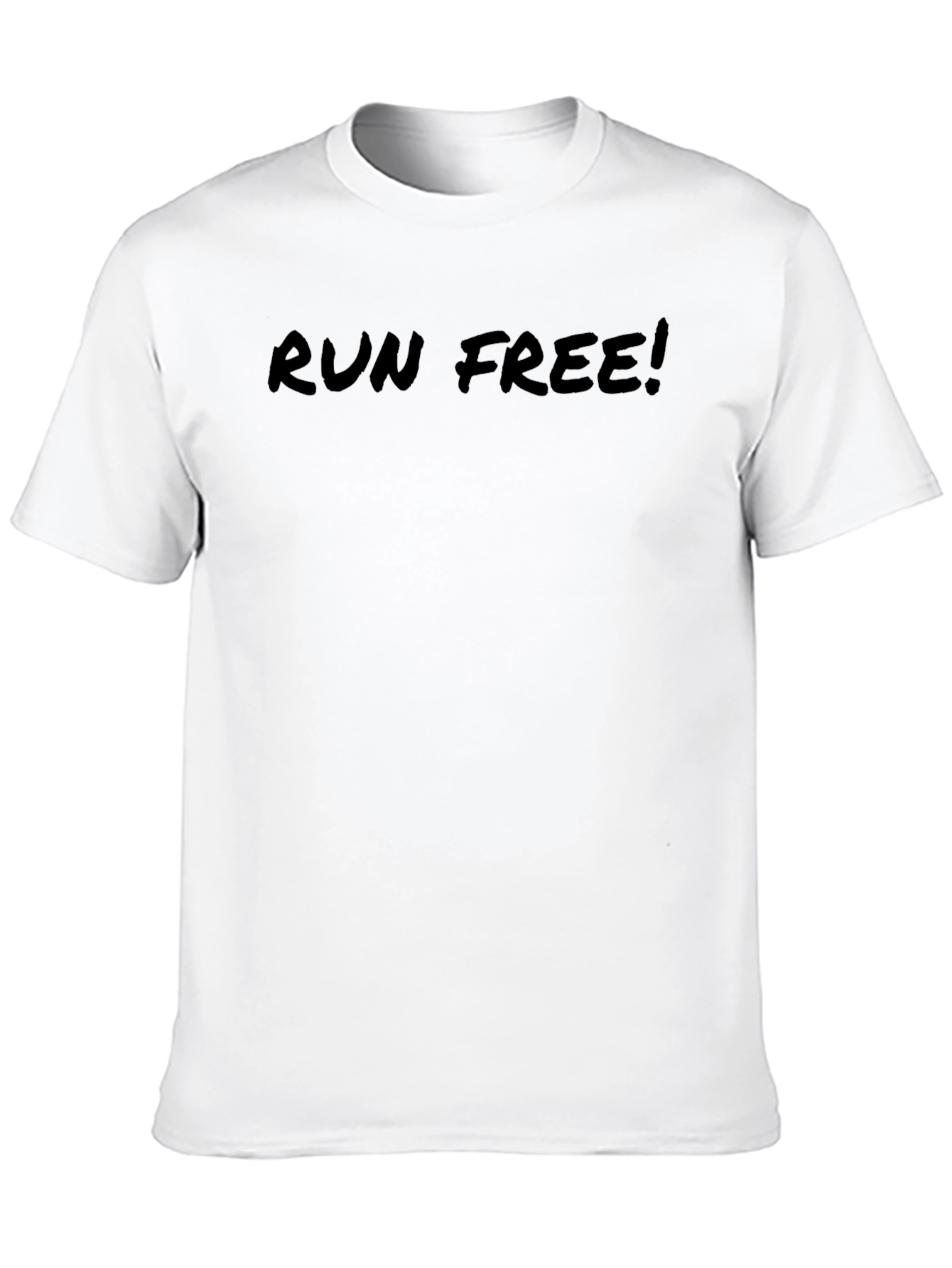 Black Run Free! Black Graphic Tee Shirt view 10