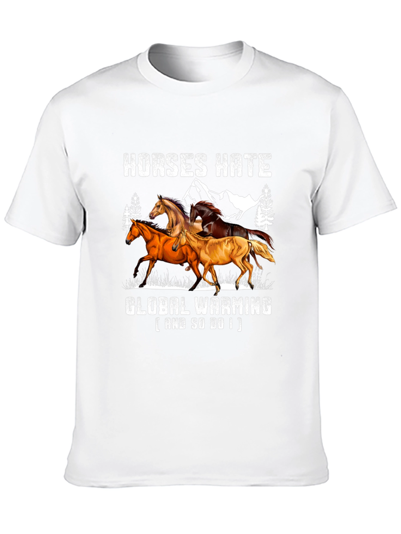 Black Horses Hate Global Warming T-Shirt view 10
