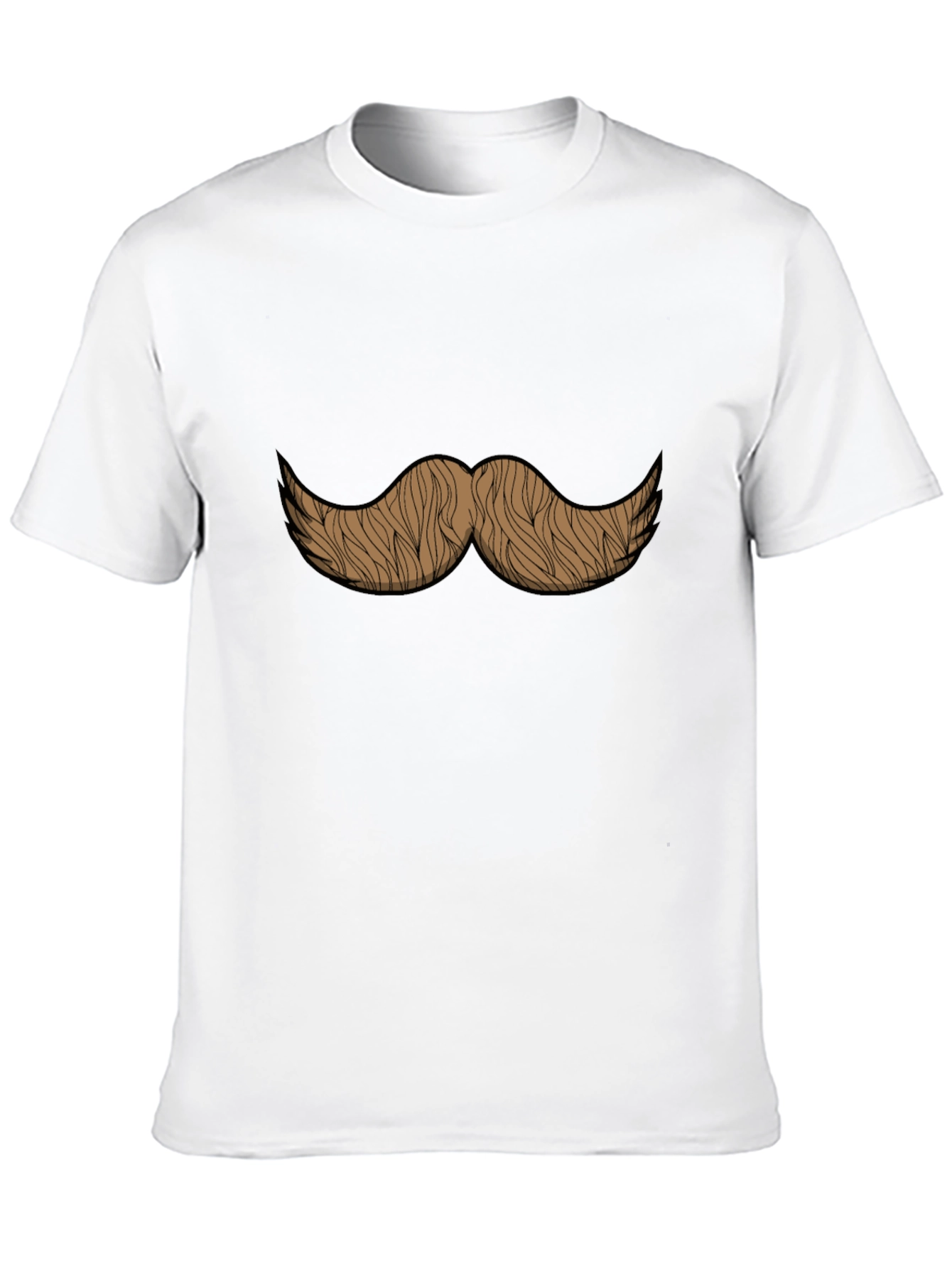 Black Moustache Graphic Print Black T-Shirt view 10
