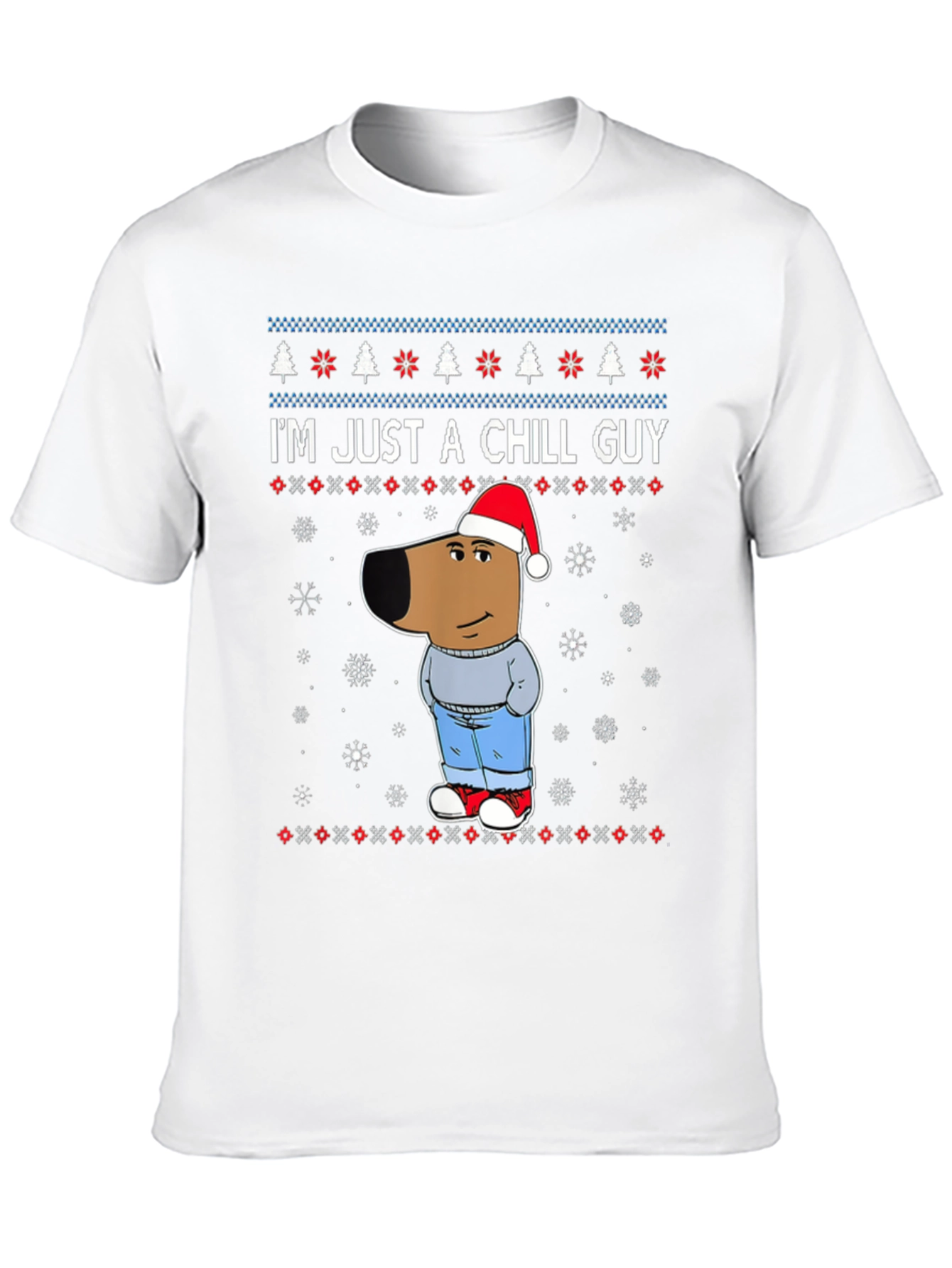 Black Chill Guy Christmas Graphic Tee view 10