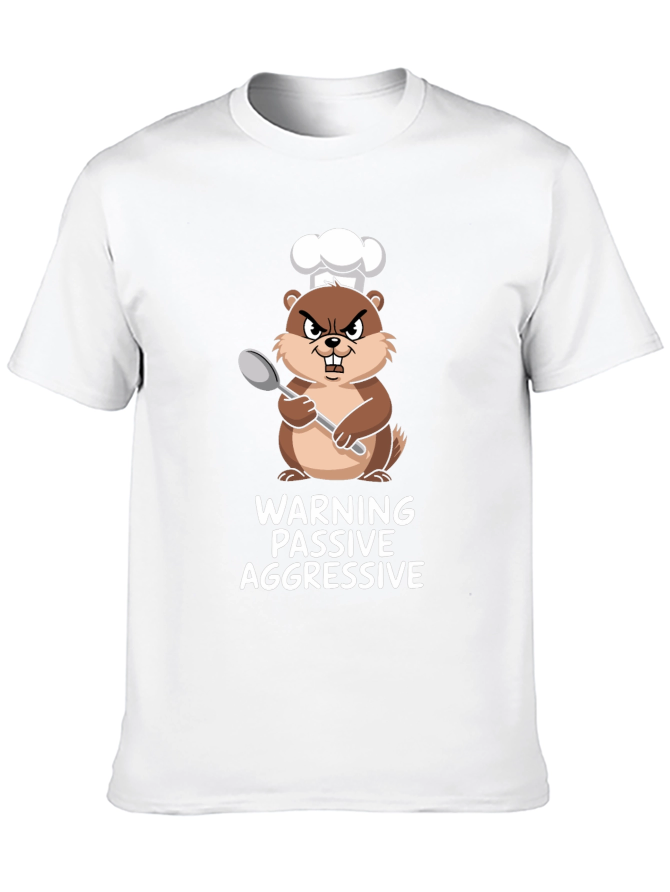 Black Passive Aggressive Chef Beaver Graphic Tee view 10