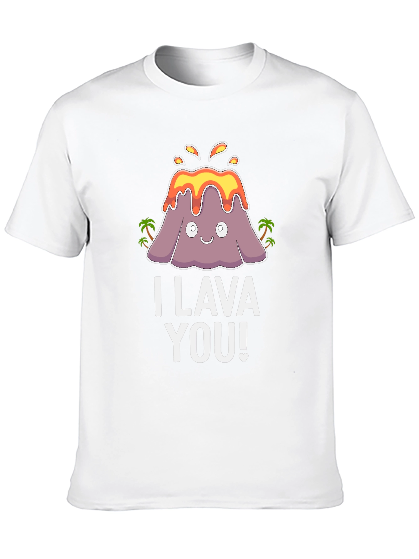 Black I Lava You Graphic Tee - Cute Volcano Pun T-Shirt view 10
