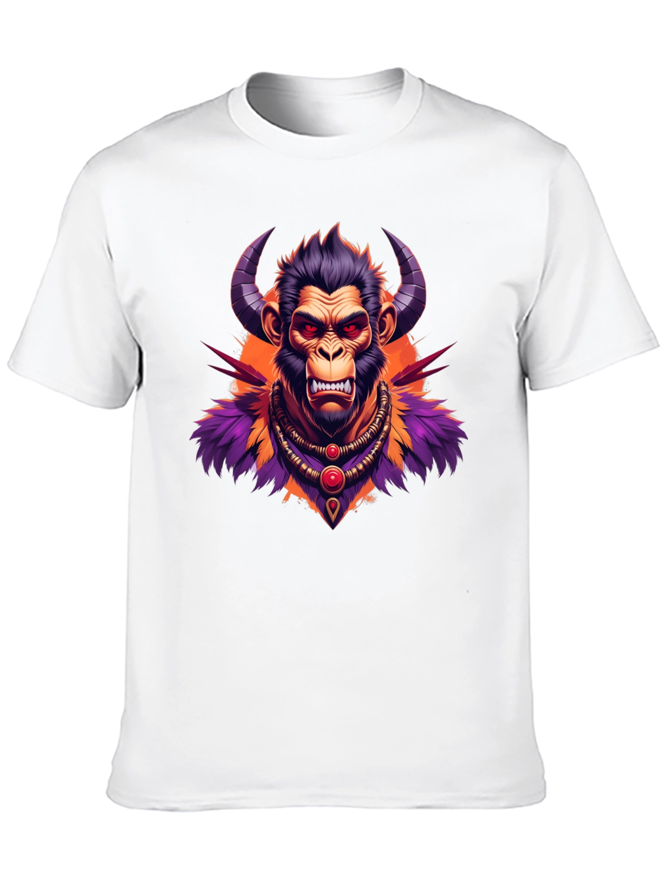 Black Horned Monkey Graphic Tee - Unique Ape Design view 10