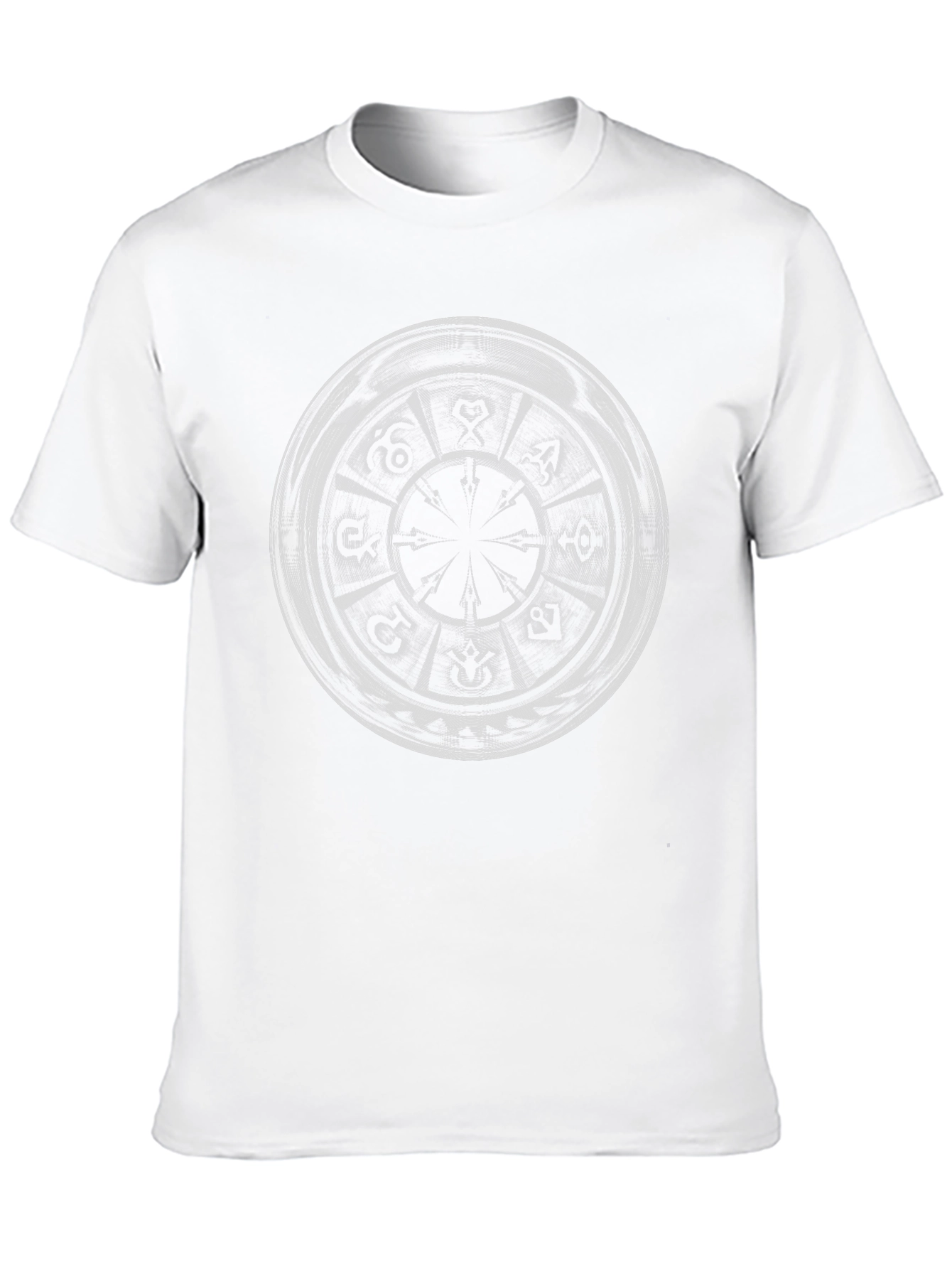 Black Mystic Zodiac Wheel Graphic Tee - Black Cotton Shirt view 10