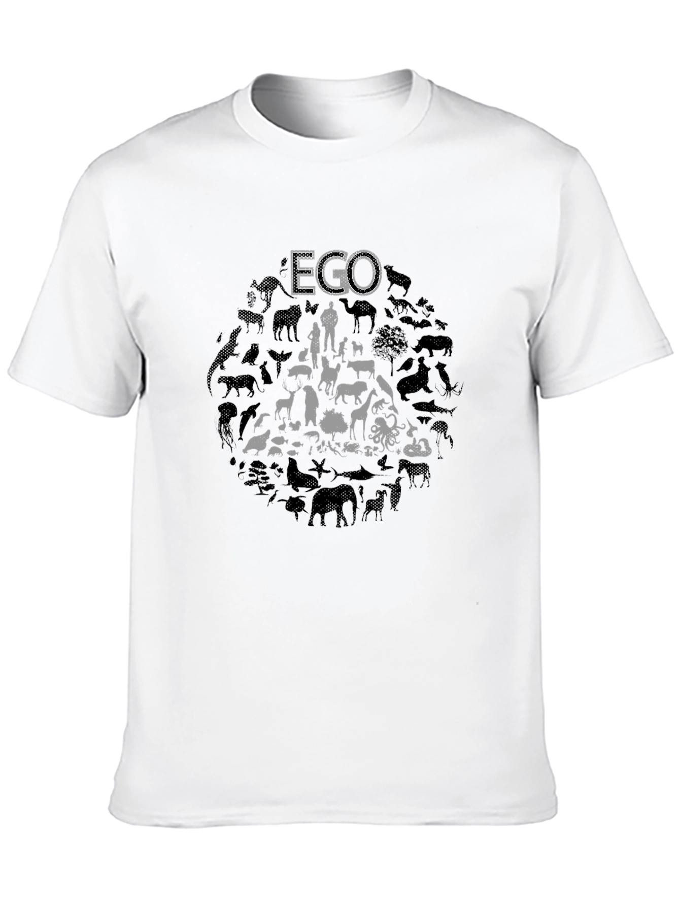 Black Eco Wildlife Graphic Print T-Shirt - Black view 10