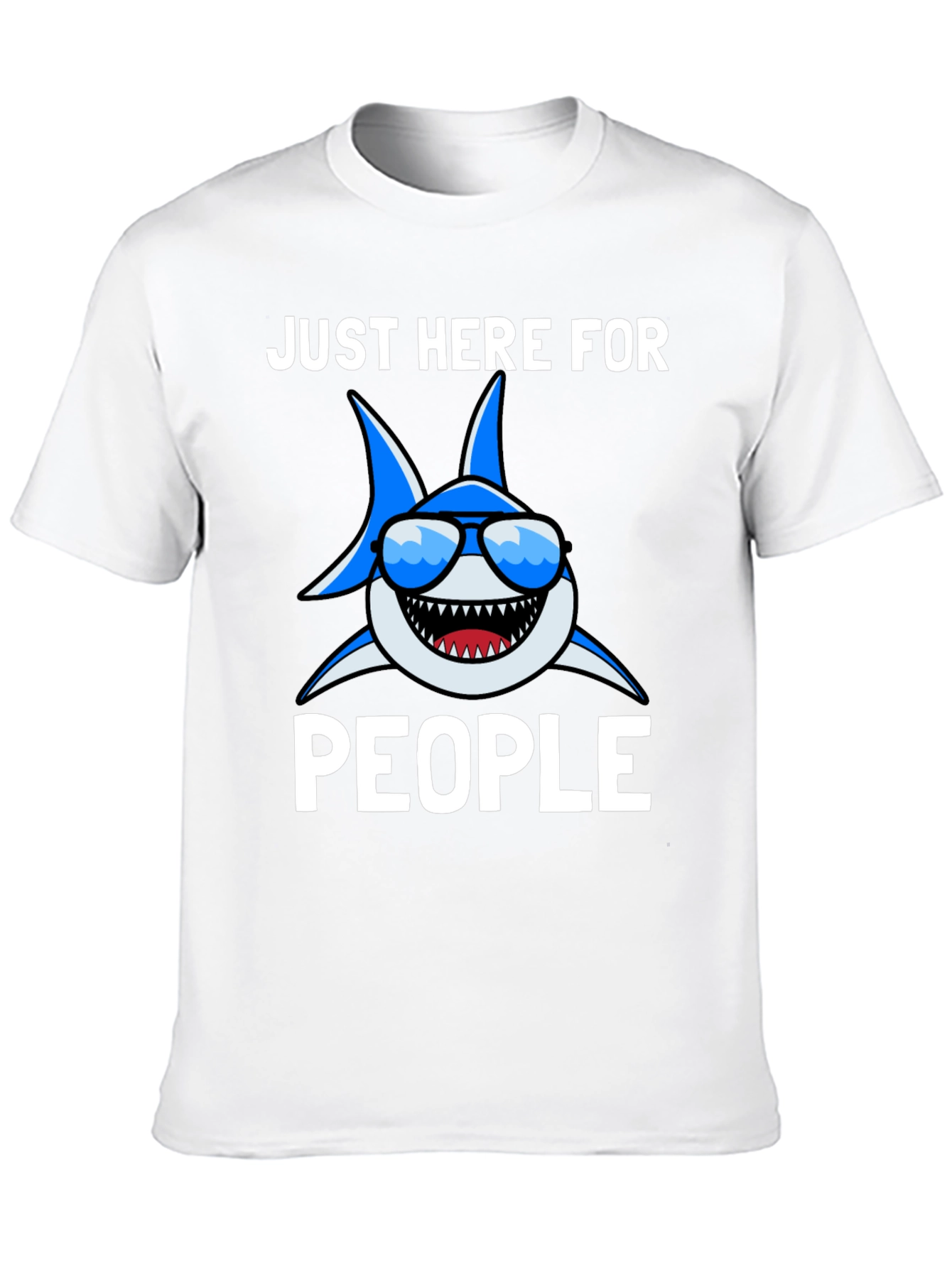 Black Shark Lover T-Shirt - Just Here for People view 10