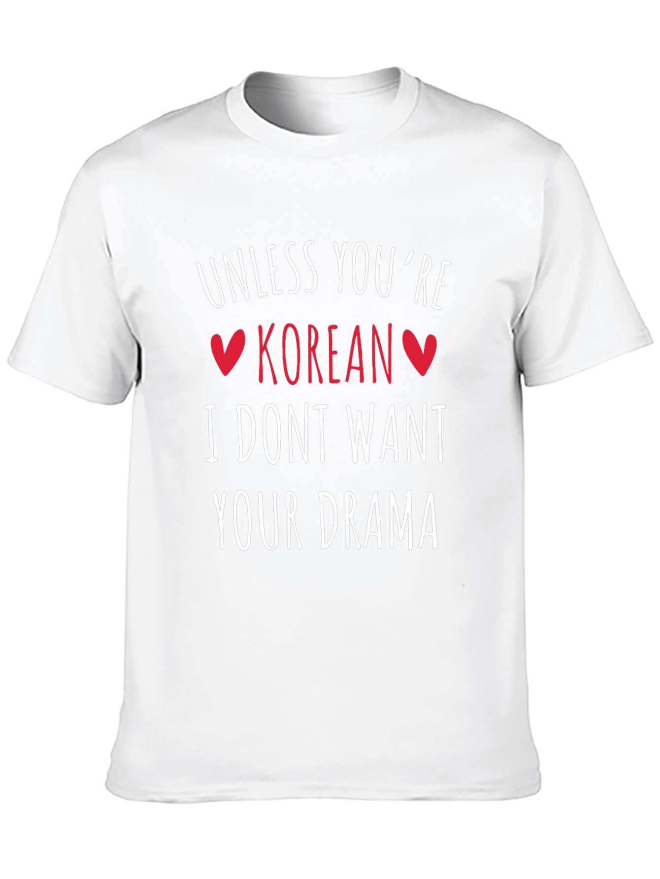 Black Korean Drama Graphic Tee - Black Crew Neck T-Shirt view 10
