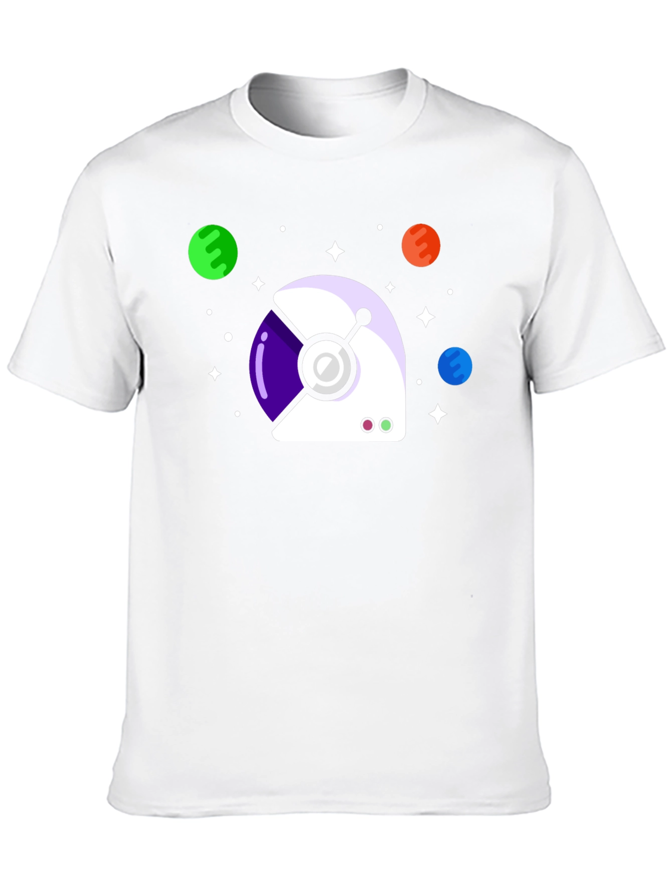 Black Astronaut Helmet Graphic T-Shirt view 10