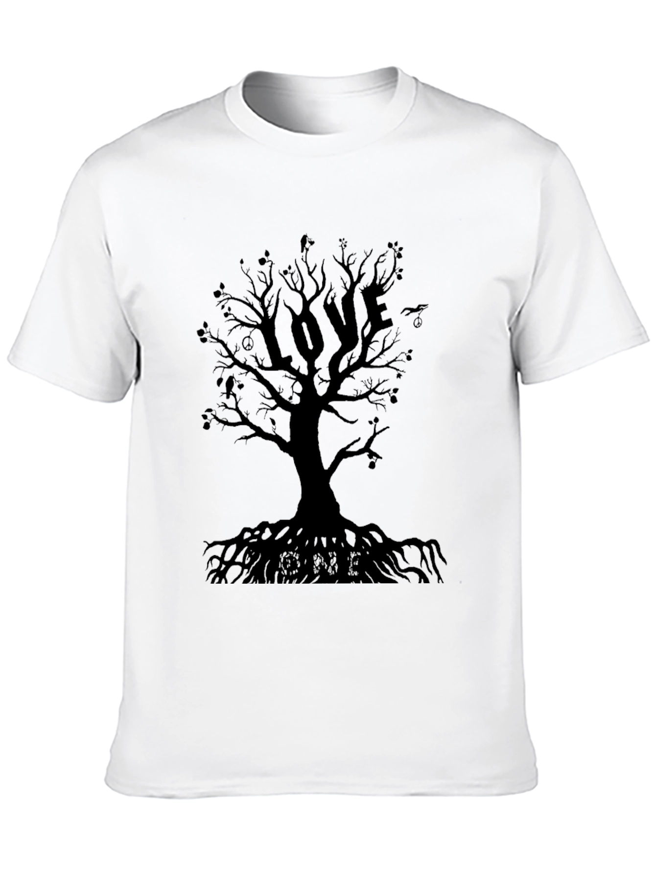 Black Love Tree Graphic T-Shirt - Black view 10
