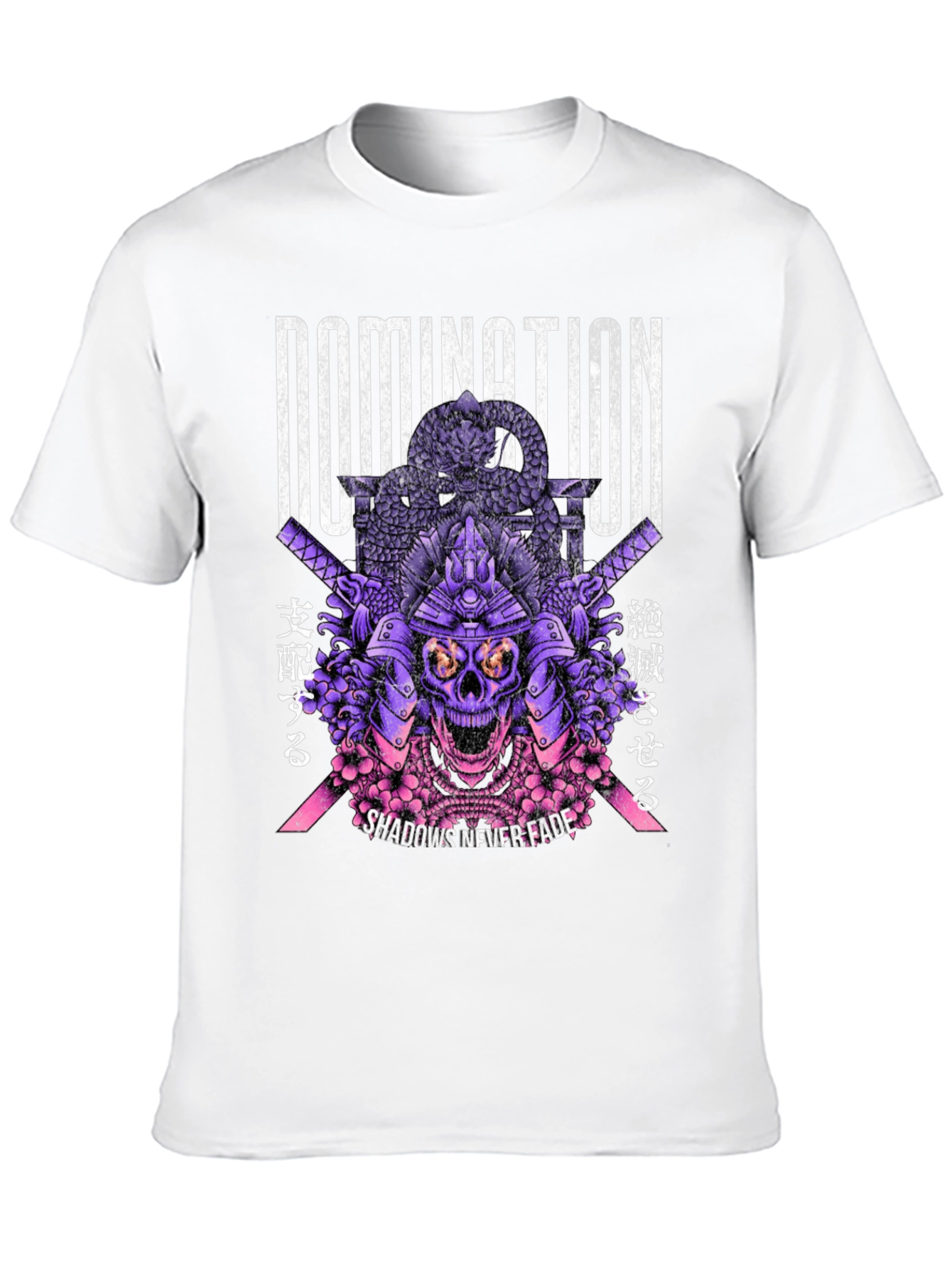 Black Domination Samurai Skull Graphic T-Shirt view 10