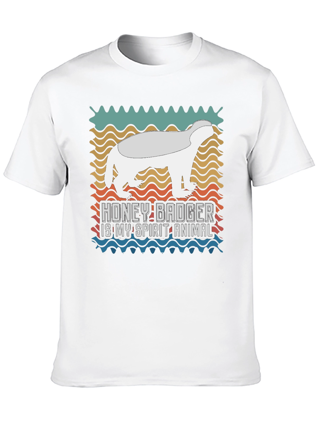 Black Honey Badger Spirit Animal Graphic Tee view 10