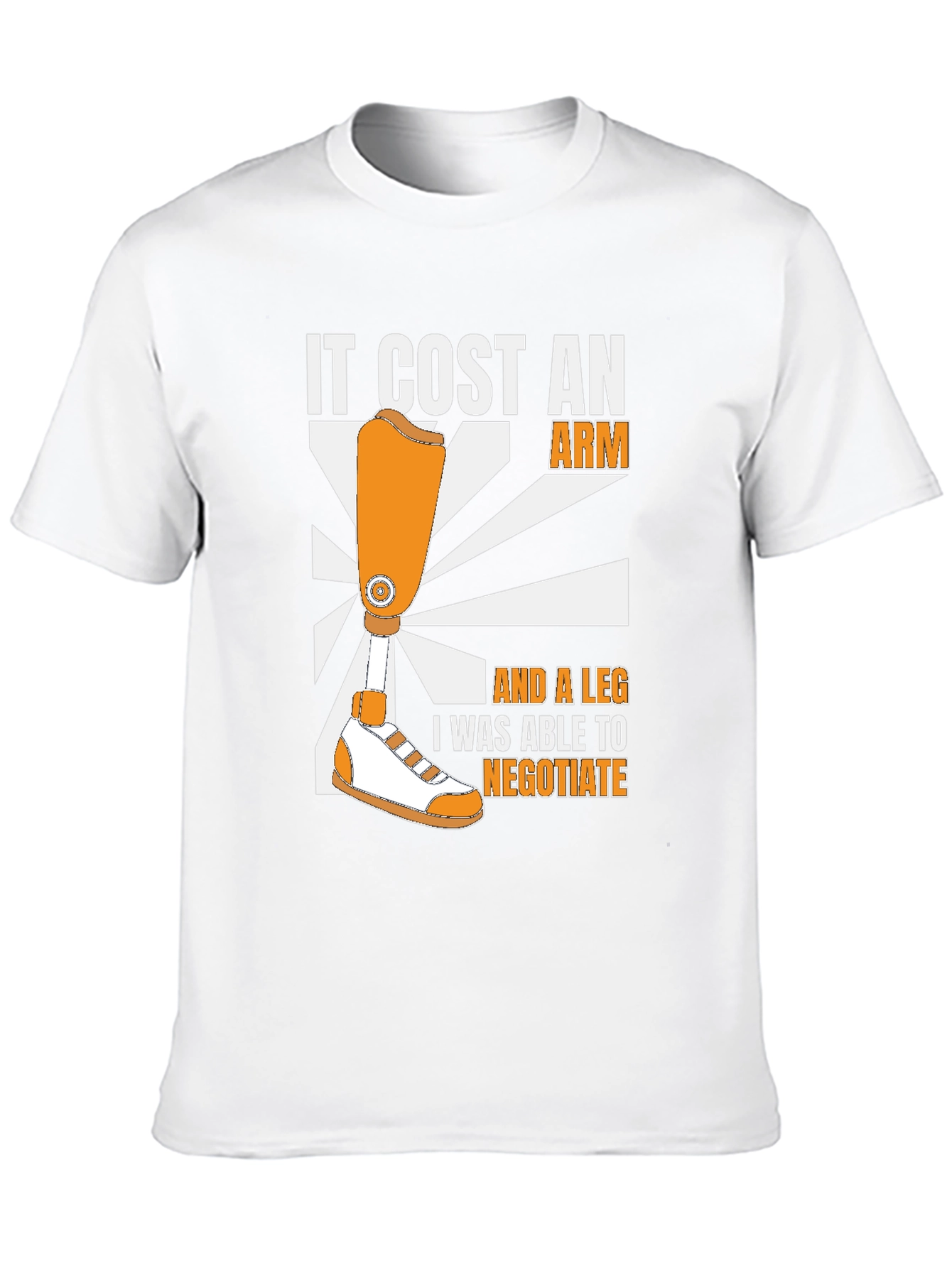 Black Funny "It Cost an Arm" Graphic T-Shirt view 10