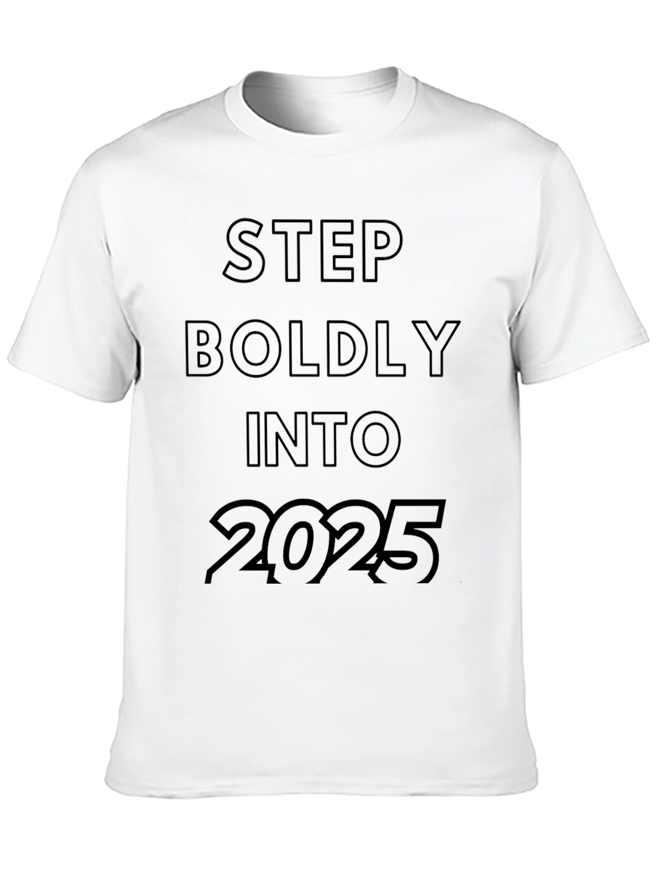 Black Step Boldly Into 2025 Black Tee view 10