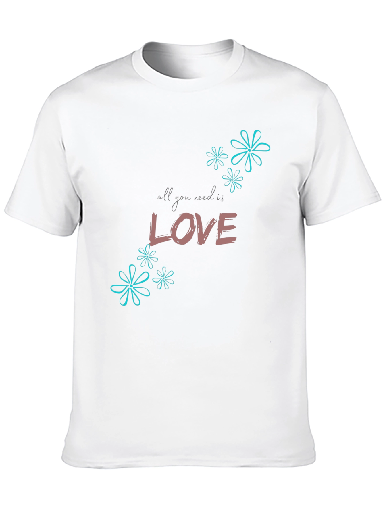 Black All You Need is Love Graphic T-Shirt view 10