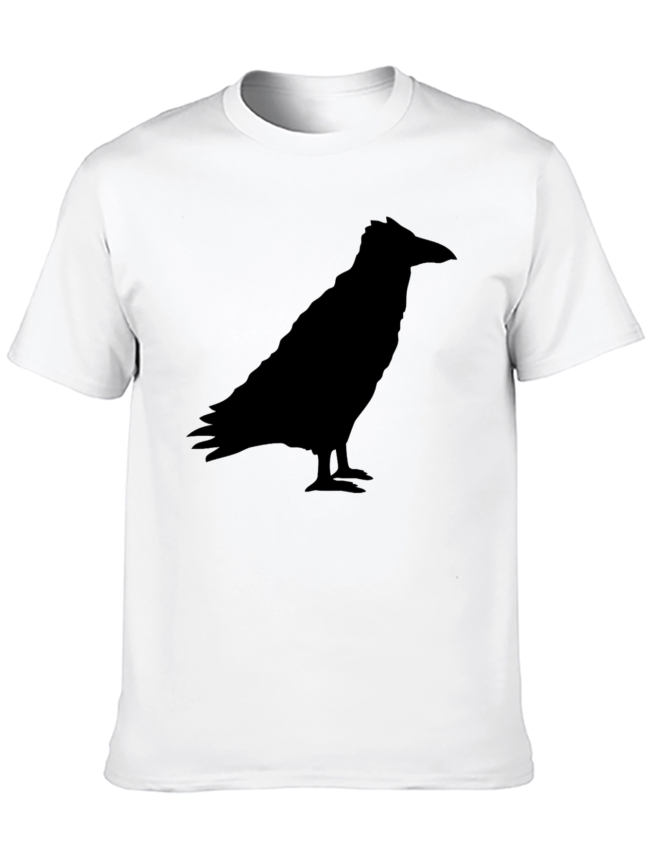 Black Raven Silhouette Graphic Tee - Black Crow Shirt view 10