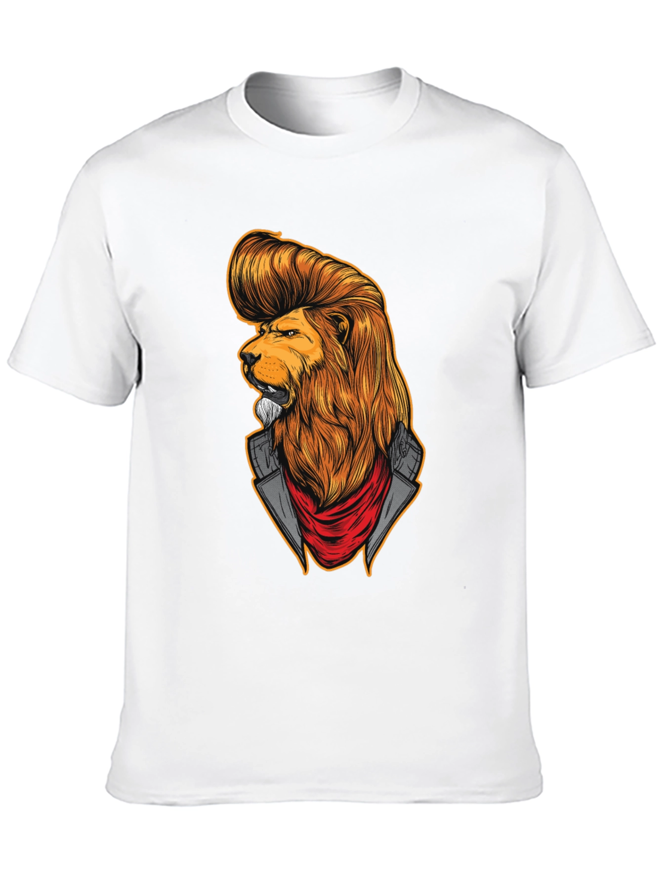 Black Lion Rockabilly T-Shirt - Cool Graphic Tee view 10