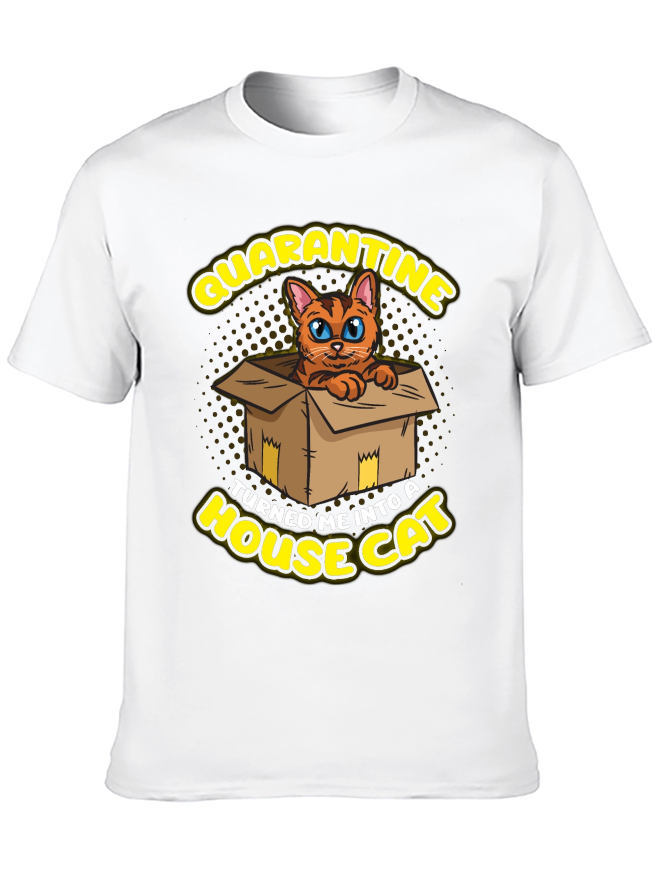 Black Quarantine House Cat Graphic Tee view 10