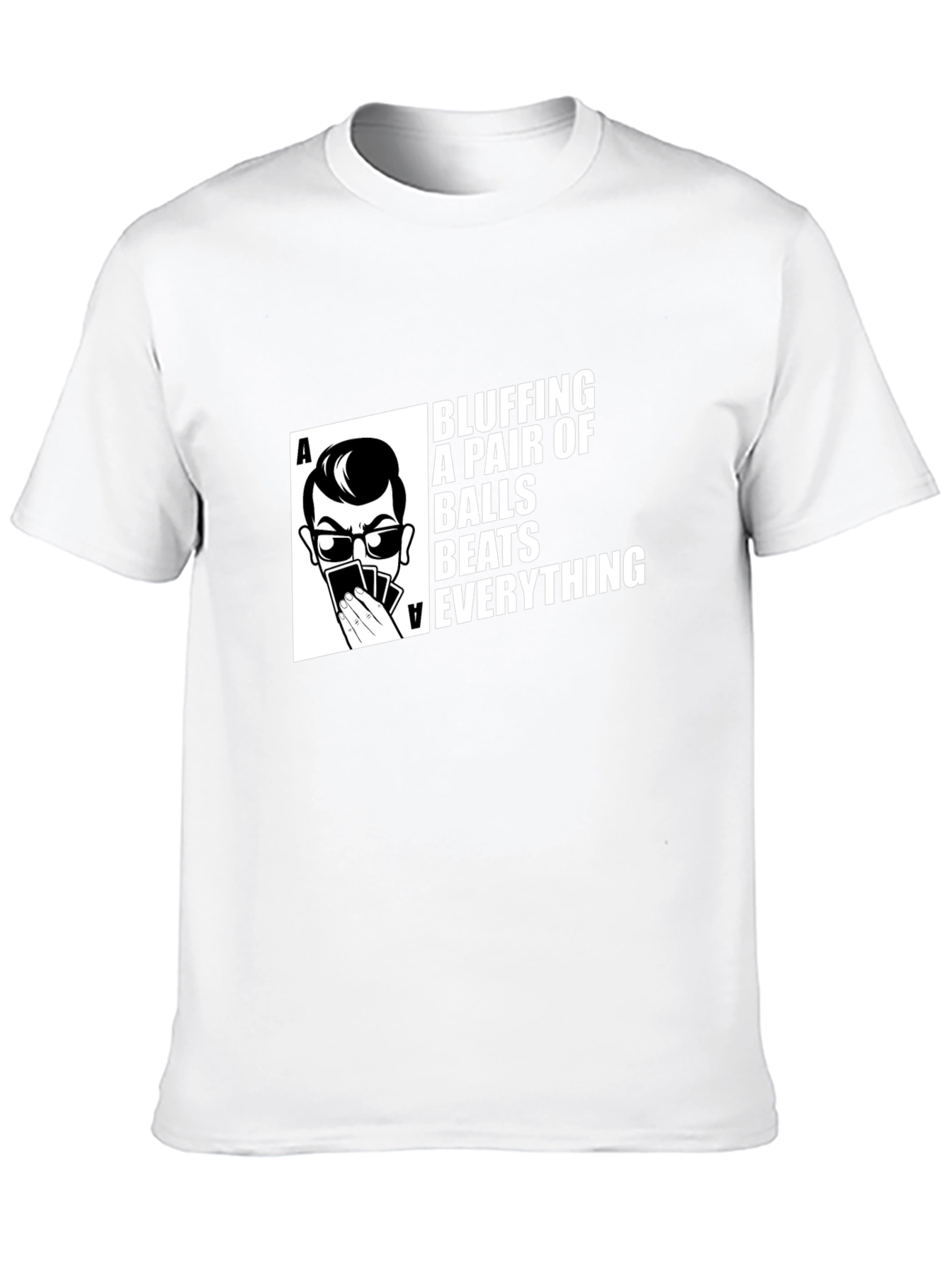 Black Bluffing Balls Graphic Tee - Poker T-Shirt view 10