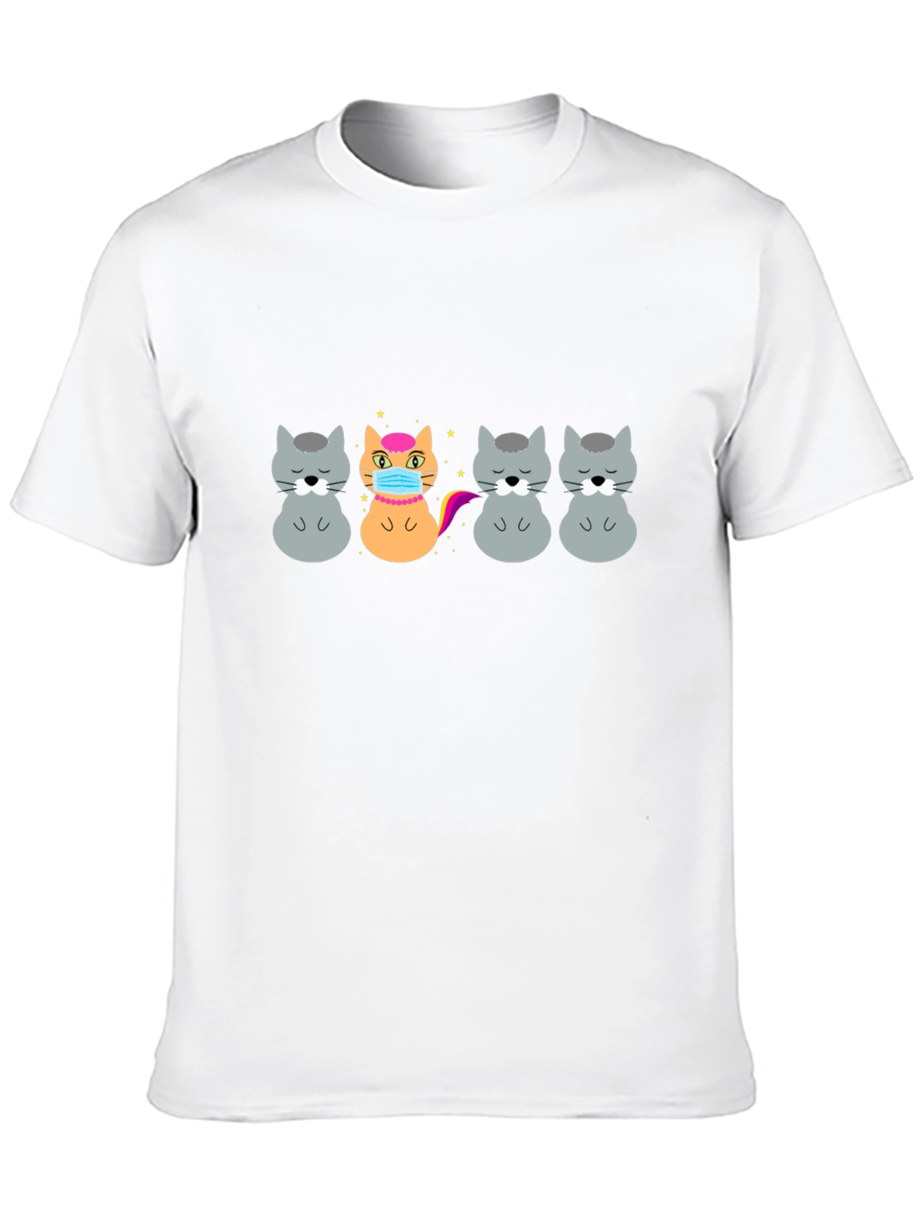 Black Unique Cat T-Shirt view 10