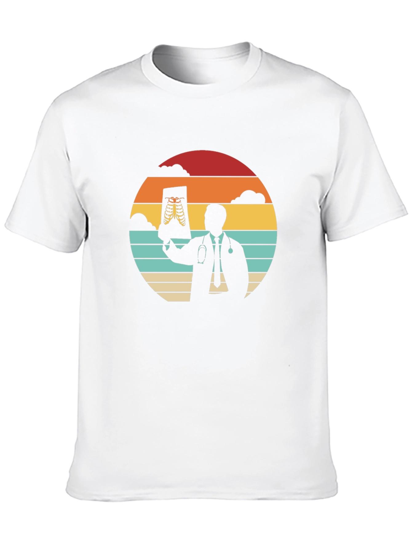 Black Doctor X-Ray Retro Graphic T-Shirt view 10