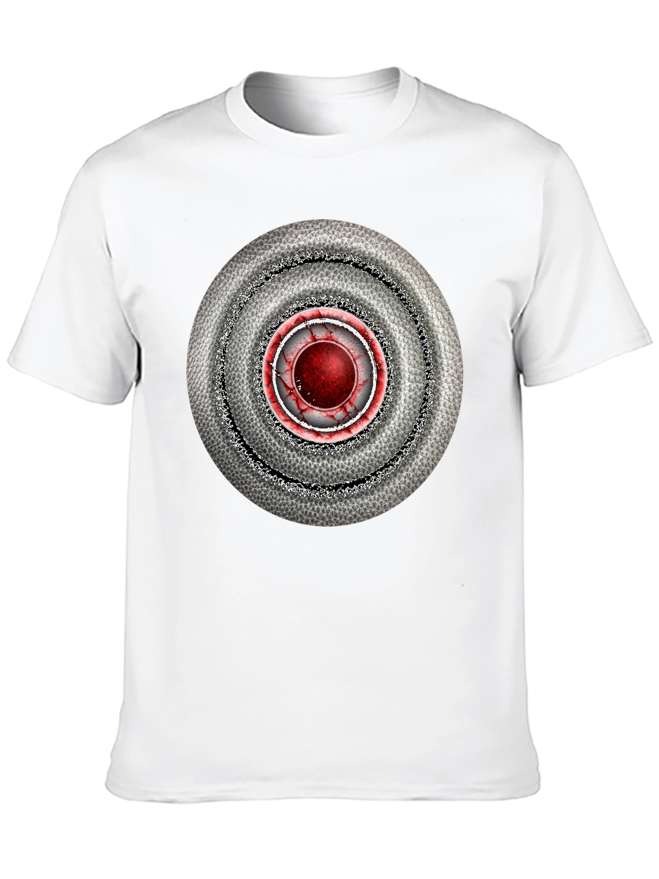 Black Abstract Target Graphic Men's Black T-Shirt view 10
