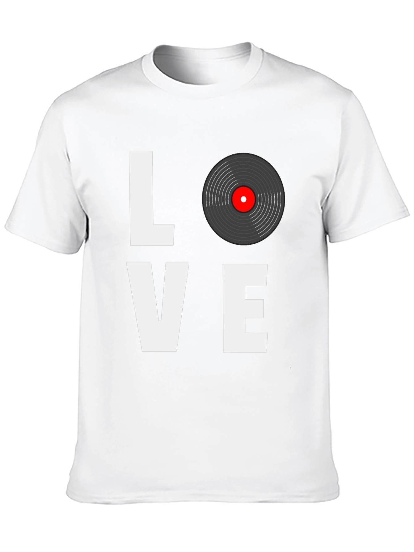 Black Love Vinyl Record Black T-Shirt  view 10