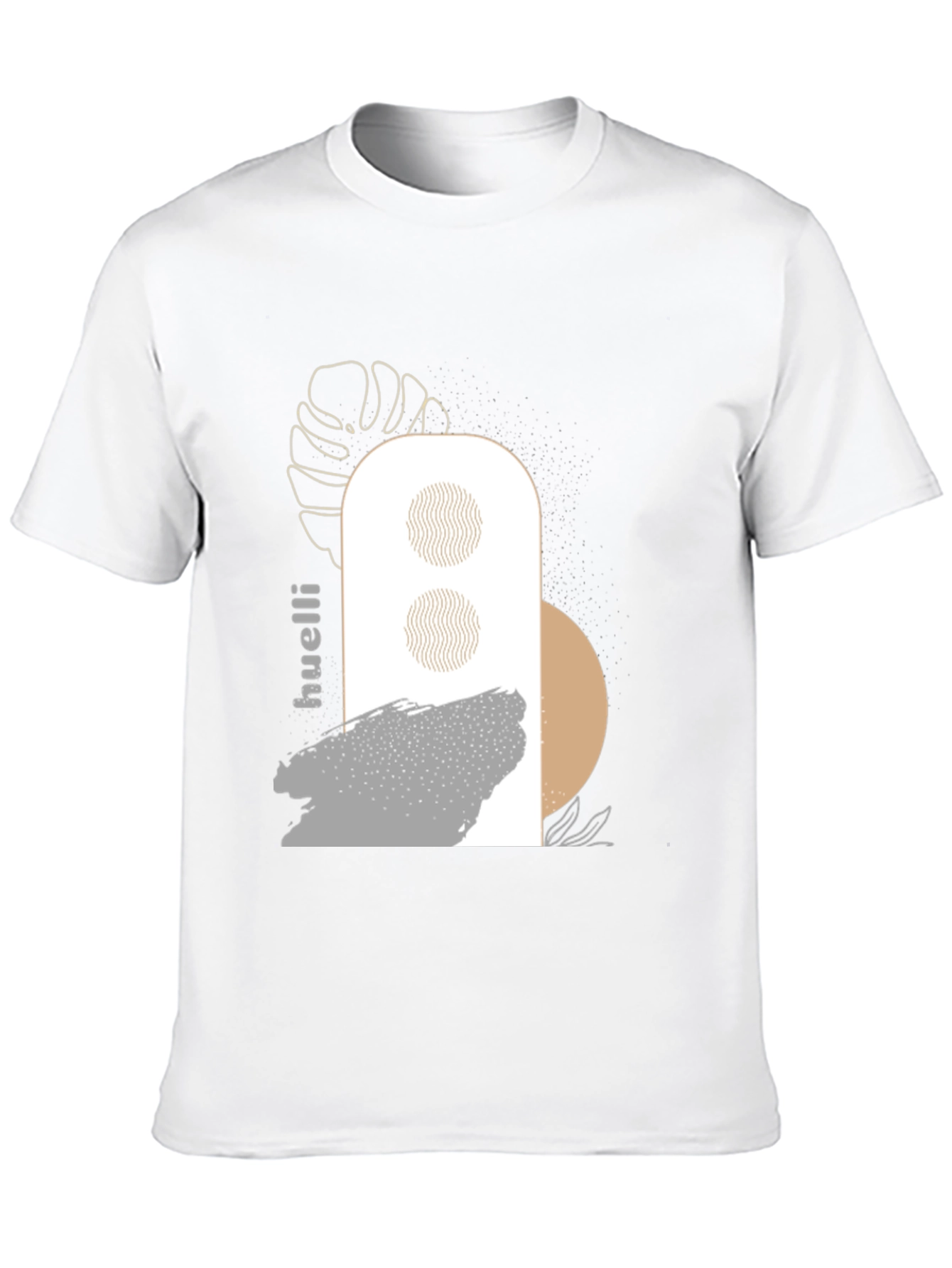 Abstract Graphic Print Black T-Shirt - 10