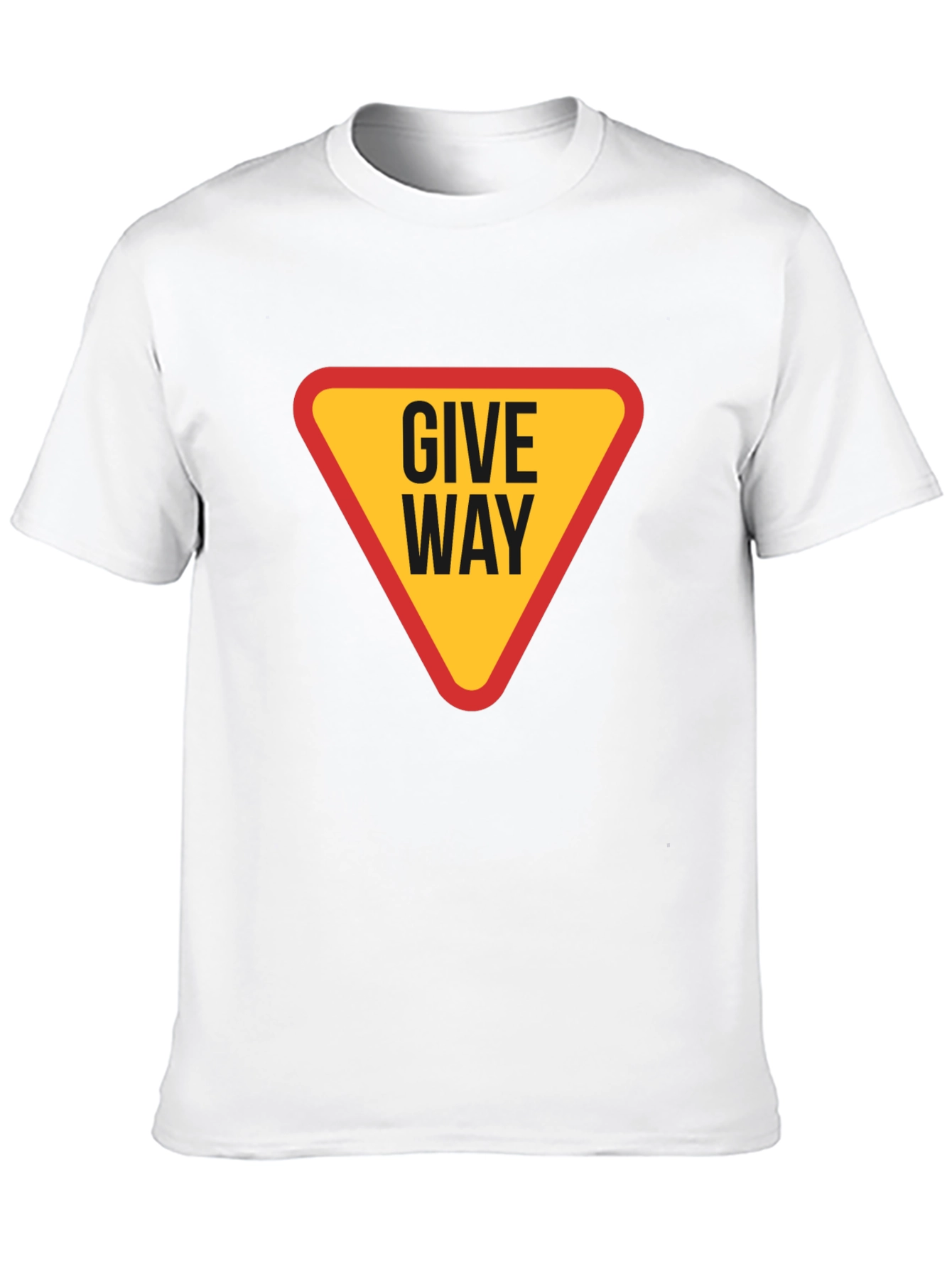 Black Give Way Traffic Sign T-Shirt view 10