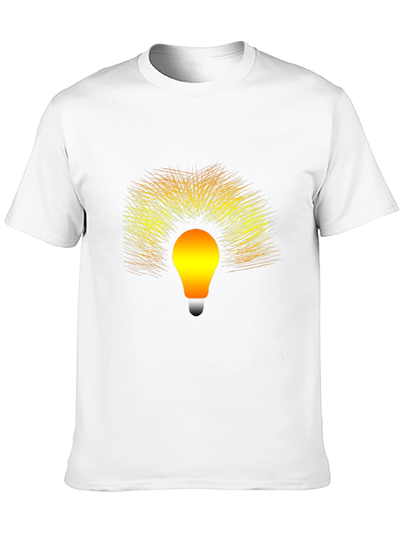 Black Creative Light Bulb Graphic T-Shirt view 10