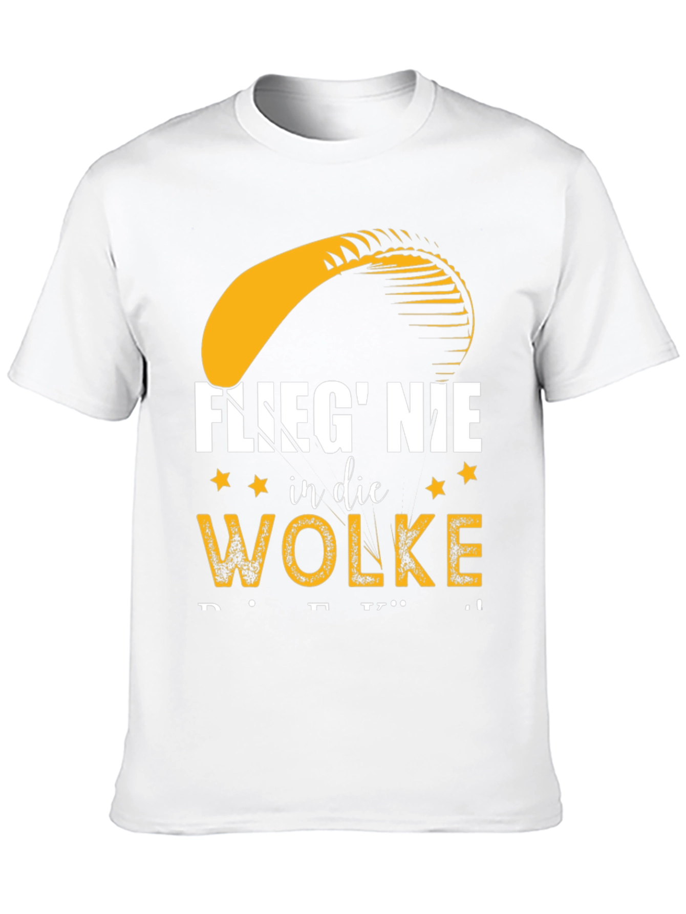 Black Flieg' Nie in die Wolke T-Shirt - Paragliding Gift view 10