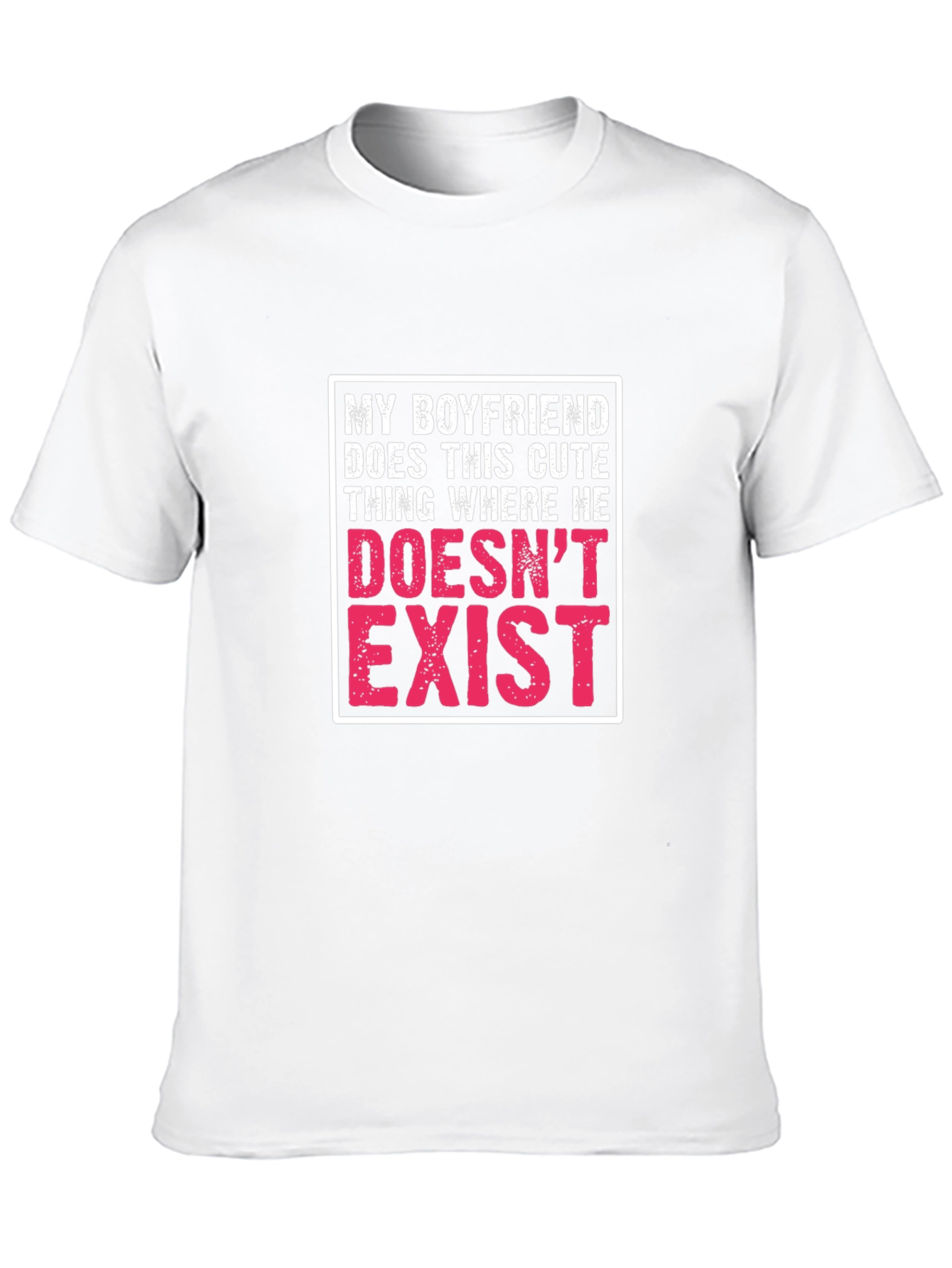 Black My Boyfriend Doesn't Exist Graphic T-Shirt view 10