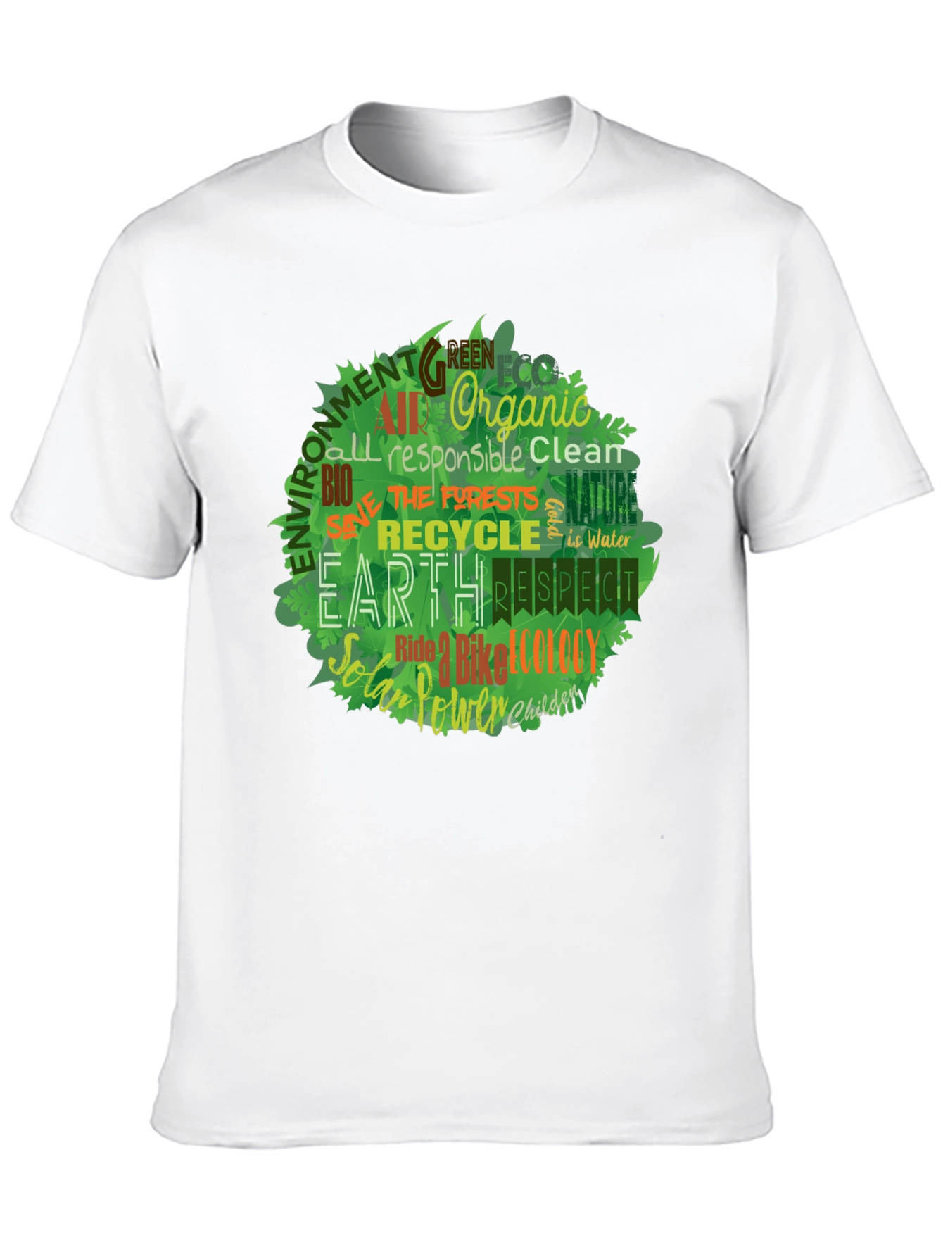 Black Eco Friendly Earth T-Shirt view 10