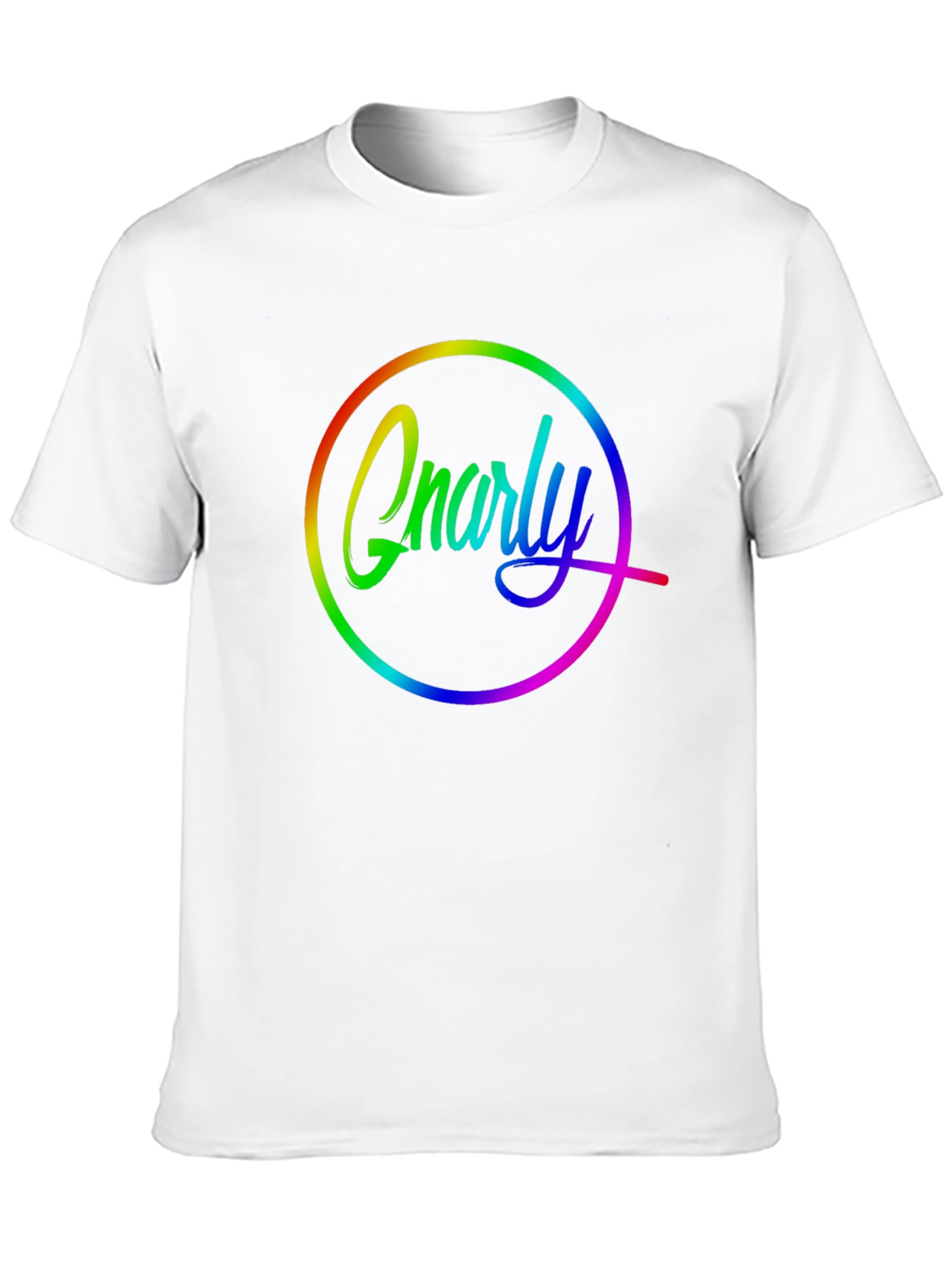 Black Gnarly Rainbow Graphic T-Shirt view 10