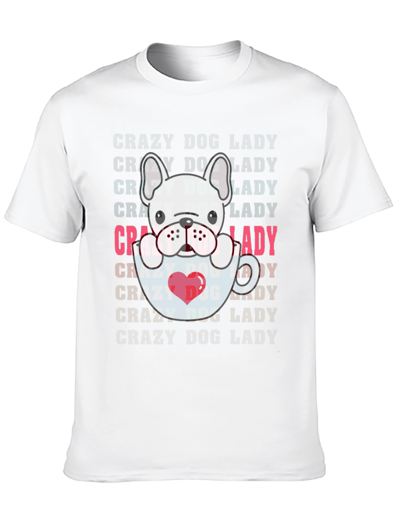 Black Crazy Dog Lady T-Shirt view 10