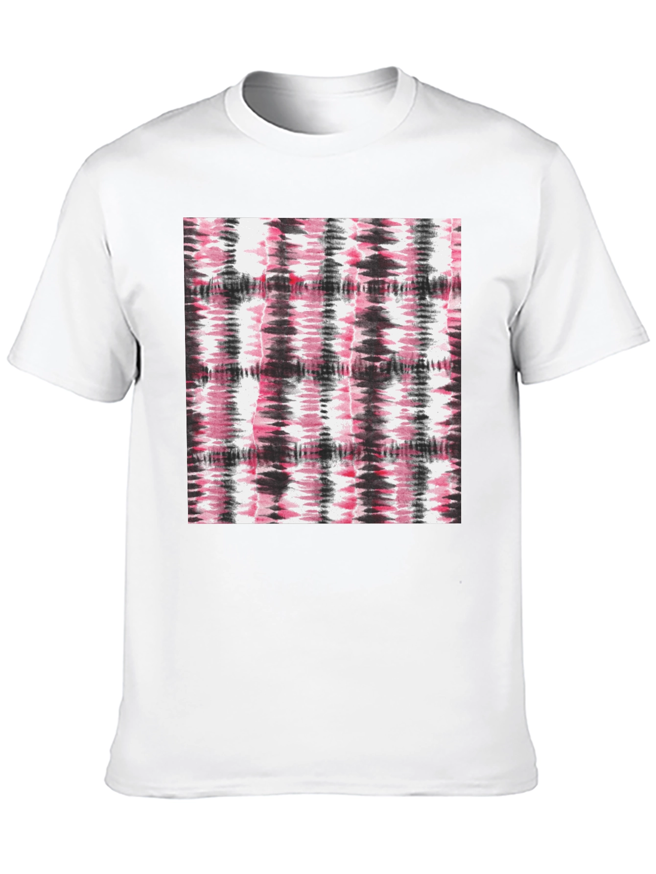 Black Abstract Tie-Dye Graphic Black T-Shirt view 10