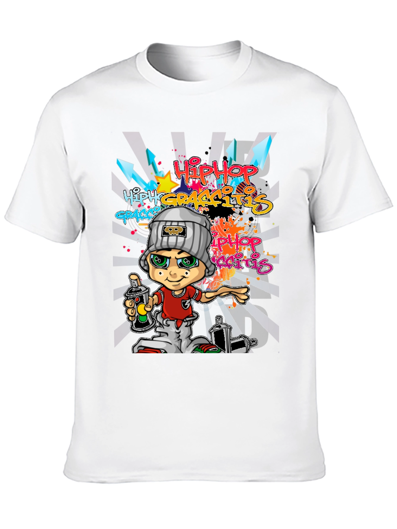 Black Hip Hop Graffiti T-Shirt - Urban Style view 10