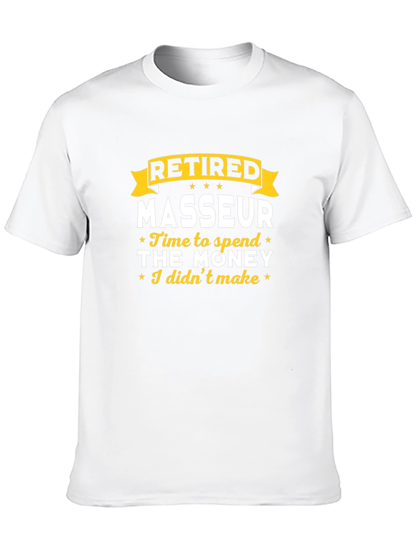 Black Retired Masseur T-Shirt - Time to Spend the Money! view 10