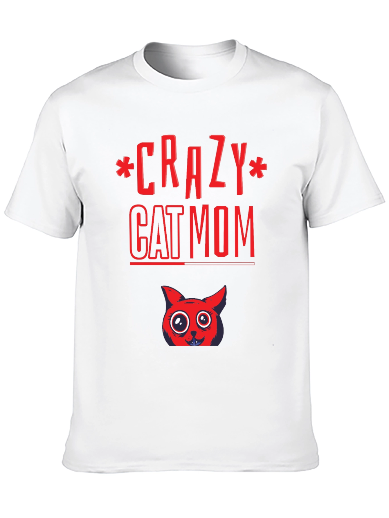 Black Crazy Cat Mom Graphic Tee - Soft Cotton Blend view 10