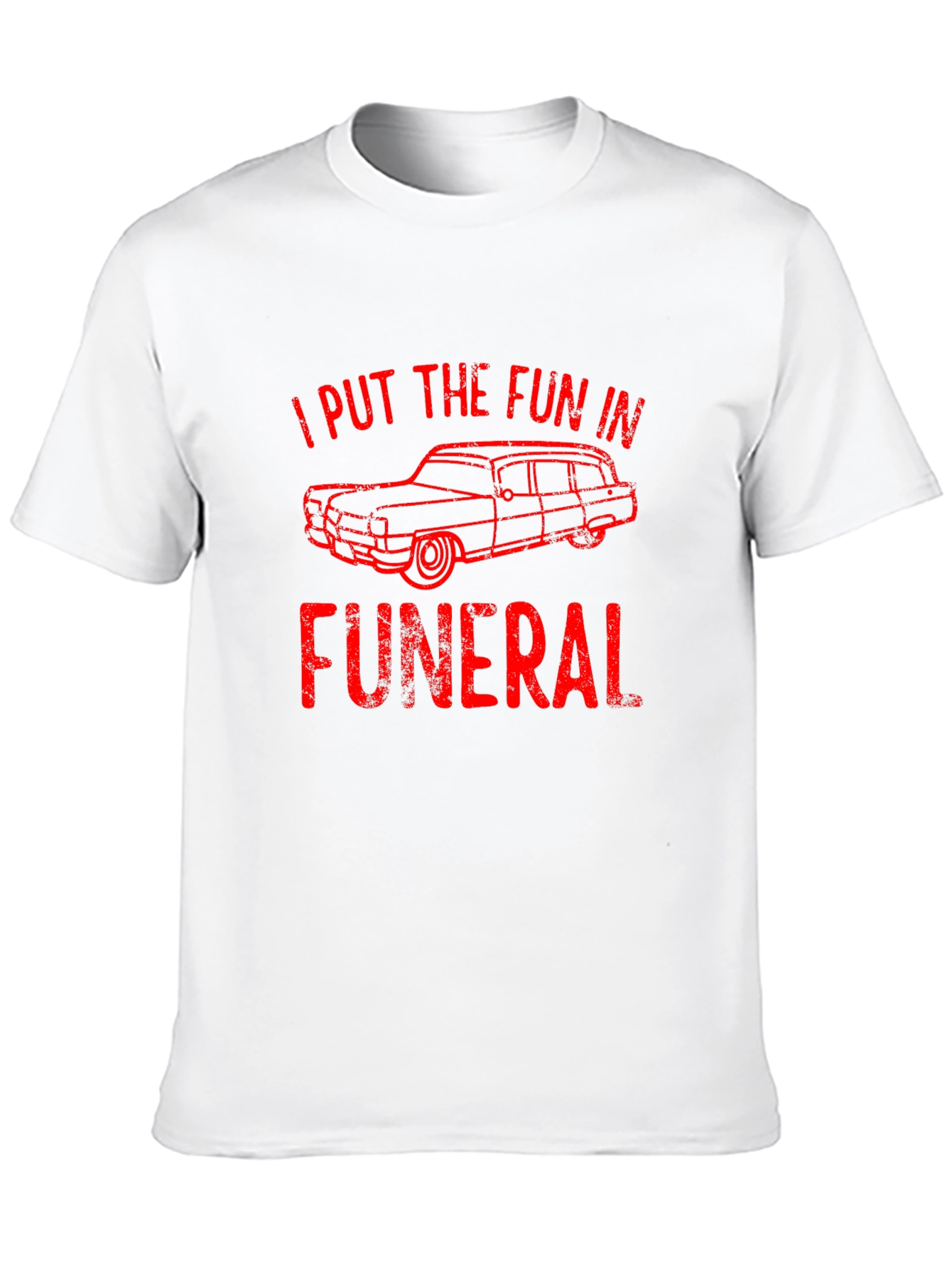 Black I Put the Fun in Funeral Hearse T-Shirt view 10