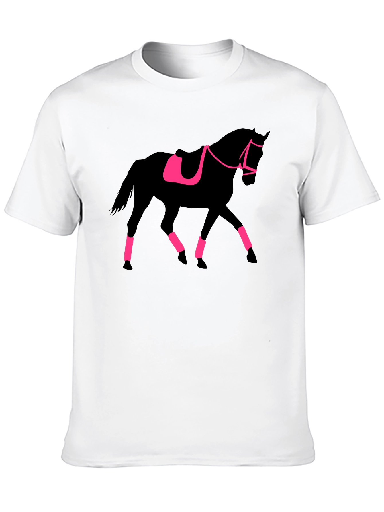 Black Equestrian Horse Silhouette Graphic Tee view 10