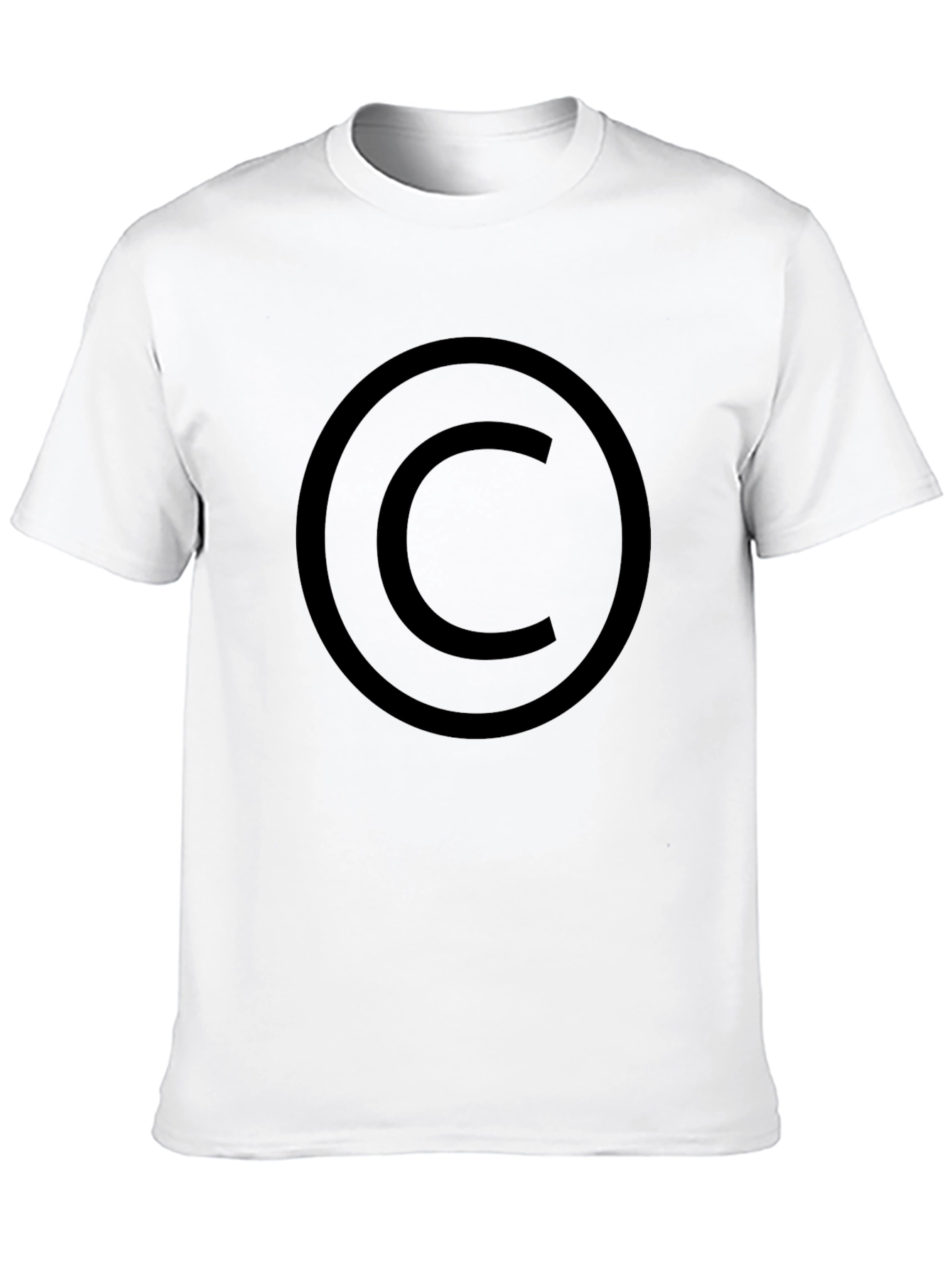 Black Copyright Symbol Black T-Shirt view 10