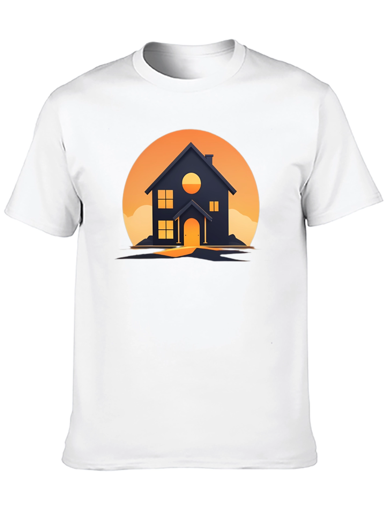 Black Sunset House Graphic Tee - Modern Design view 10