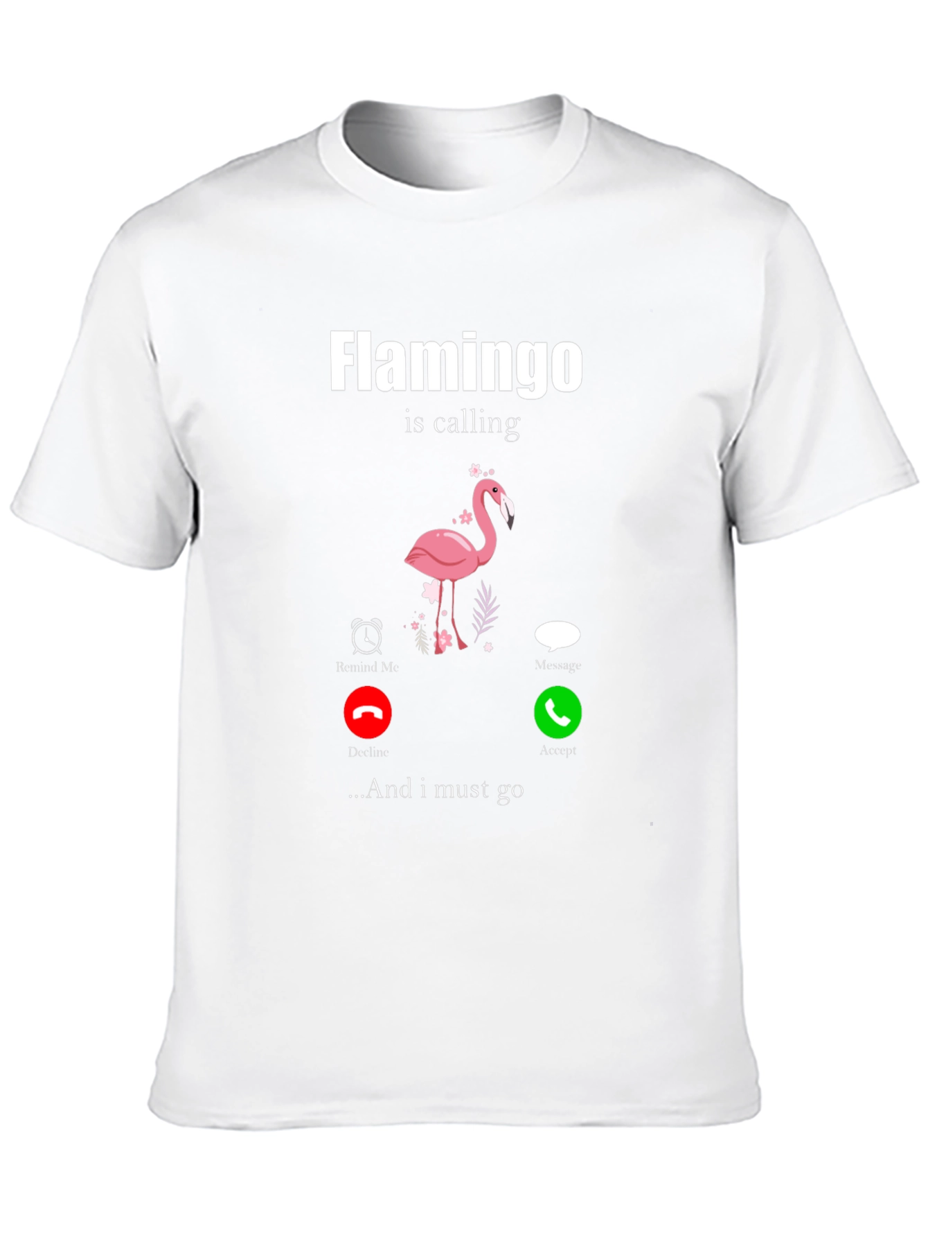 Black Flamingo is Calling Black T-Shirt view 10