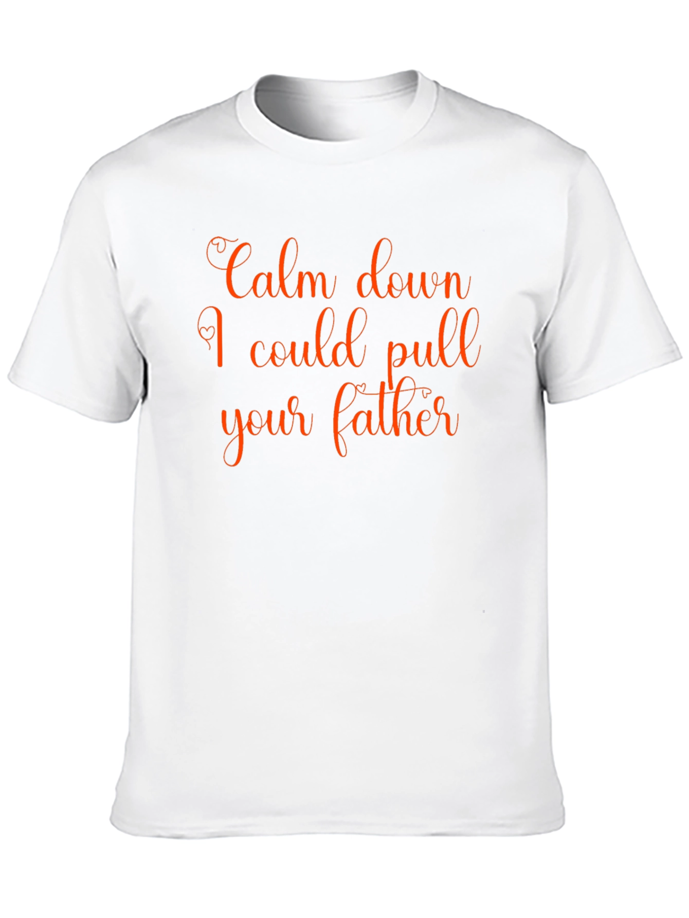 Black Calm Down T-Shirt - Funny Slogan Tee view 10