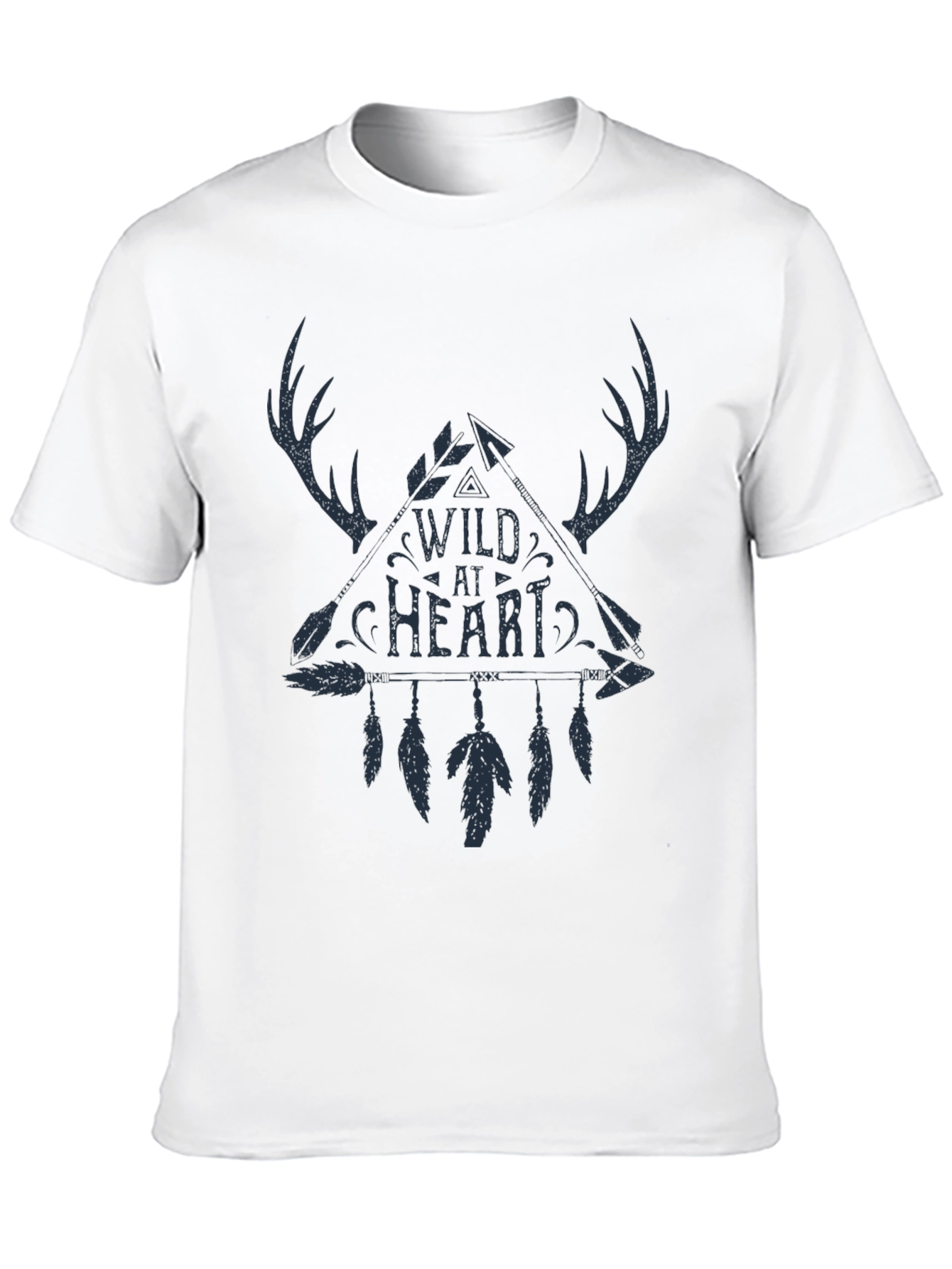 Black Wild at Heart Graphic Tee - Black Cotton Casual T-Shirt view 10