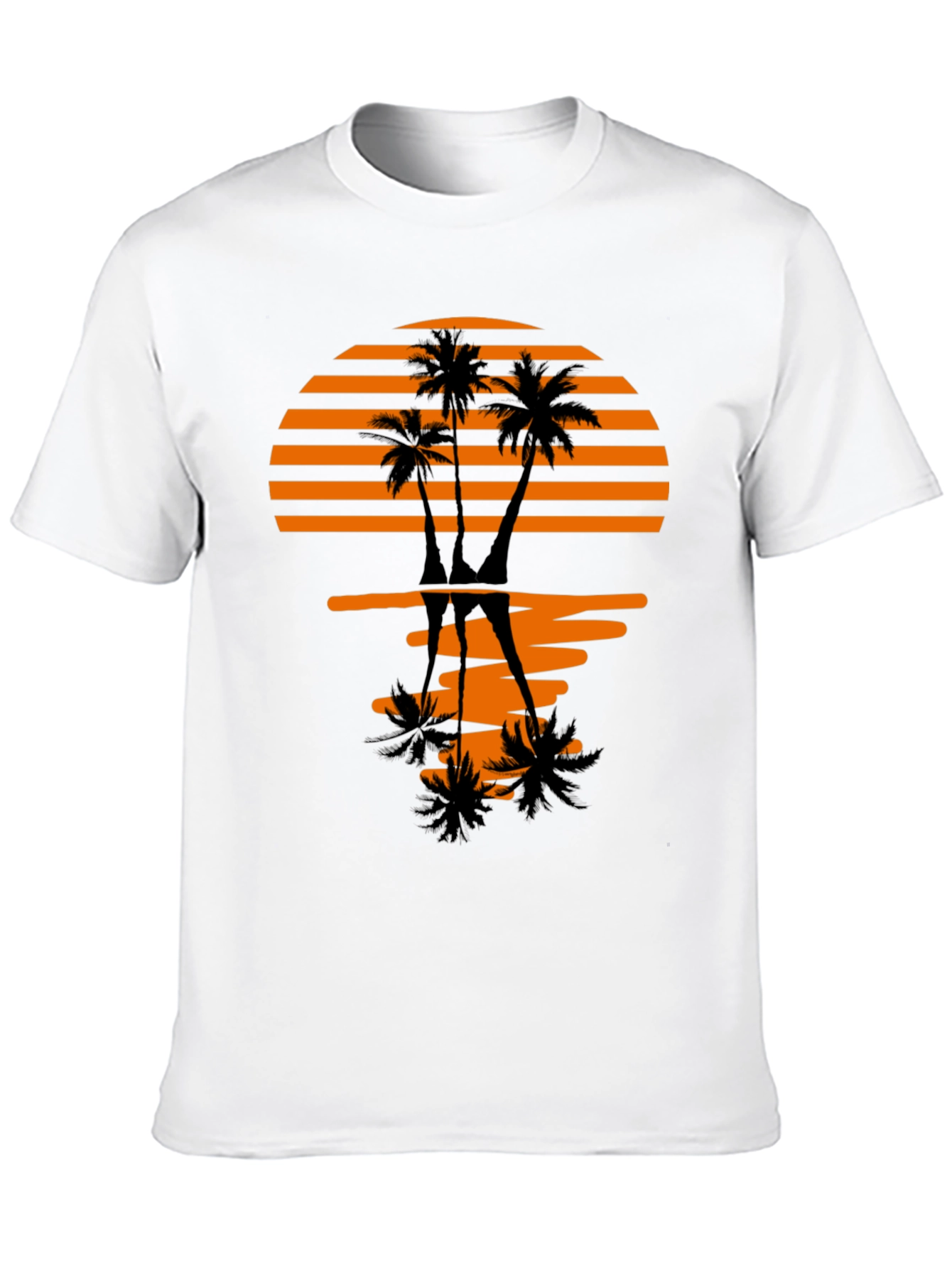 Black Sunset Palm Tree Graphic Tee - Stylish Black T-Shirt view 10