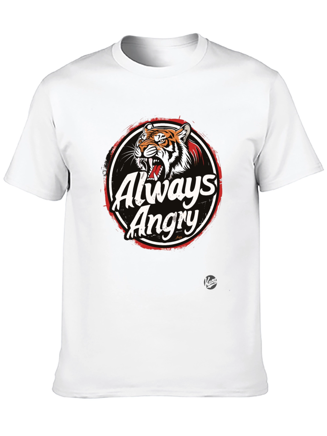 Black Always Angry Graphic T-Shirt - Men's Black Tee view 10