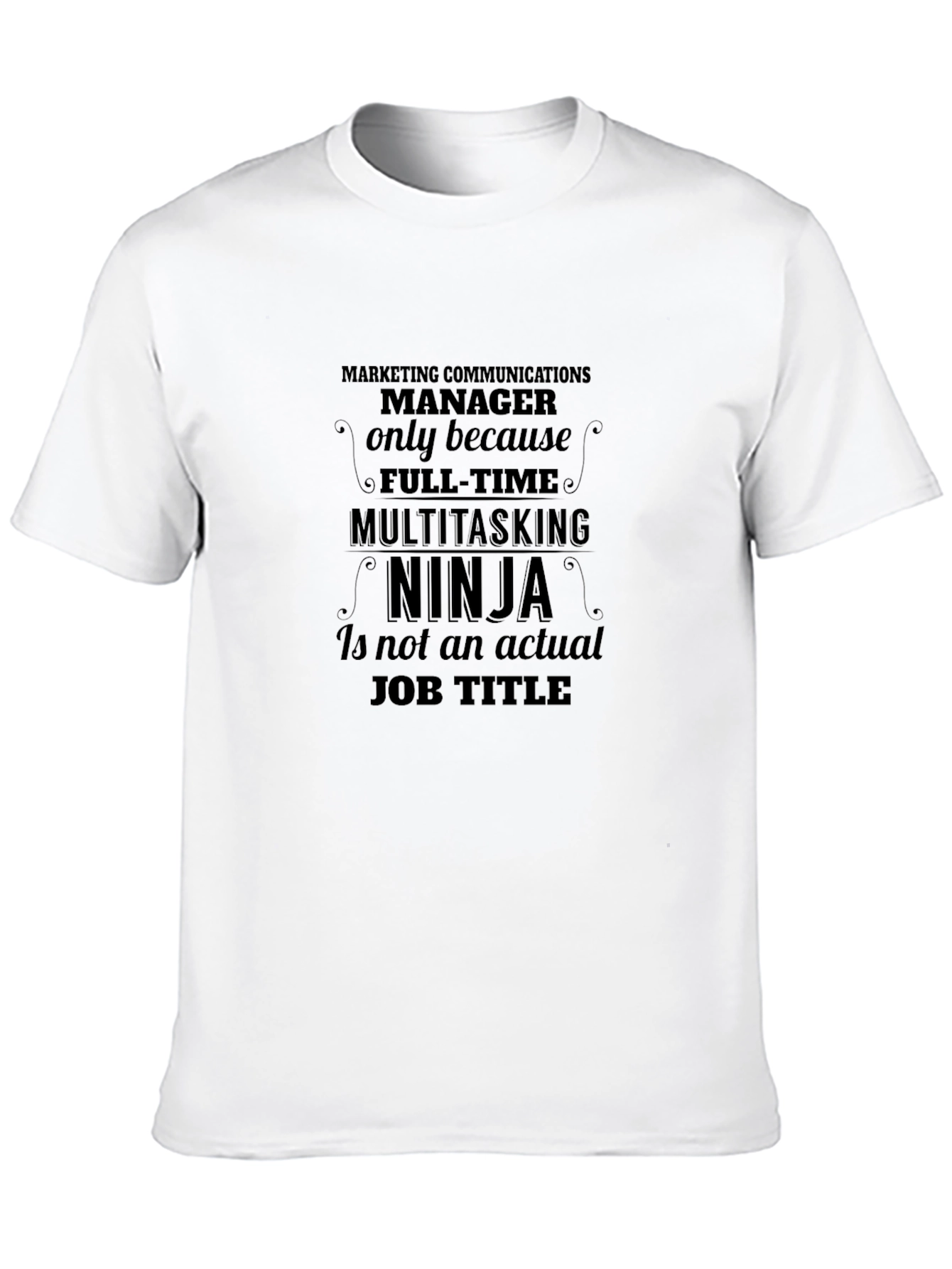 Black Marketing Manager Ninja Graphic T-Shirt view 10